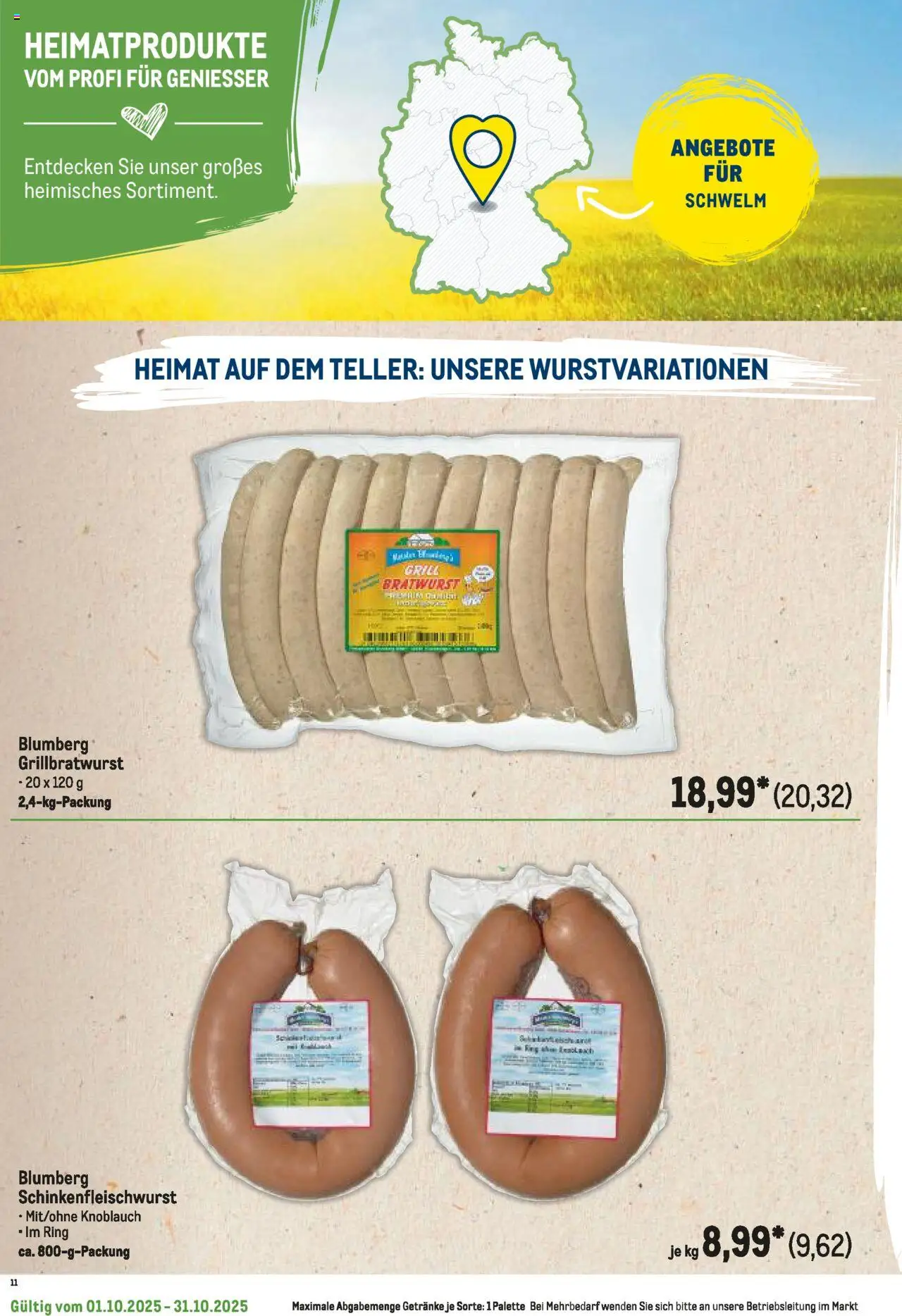 Metro Regionaler Flyer – gültig ab 01.10.2025 | Seite: 22 | Produkte: Grill, Bratwurst, Knoblauch