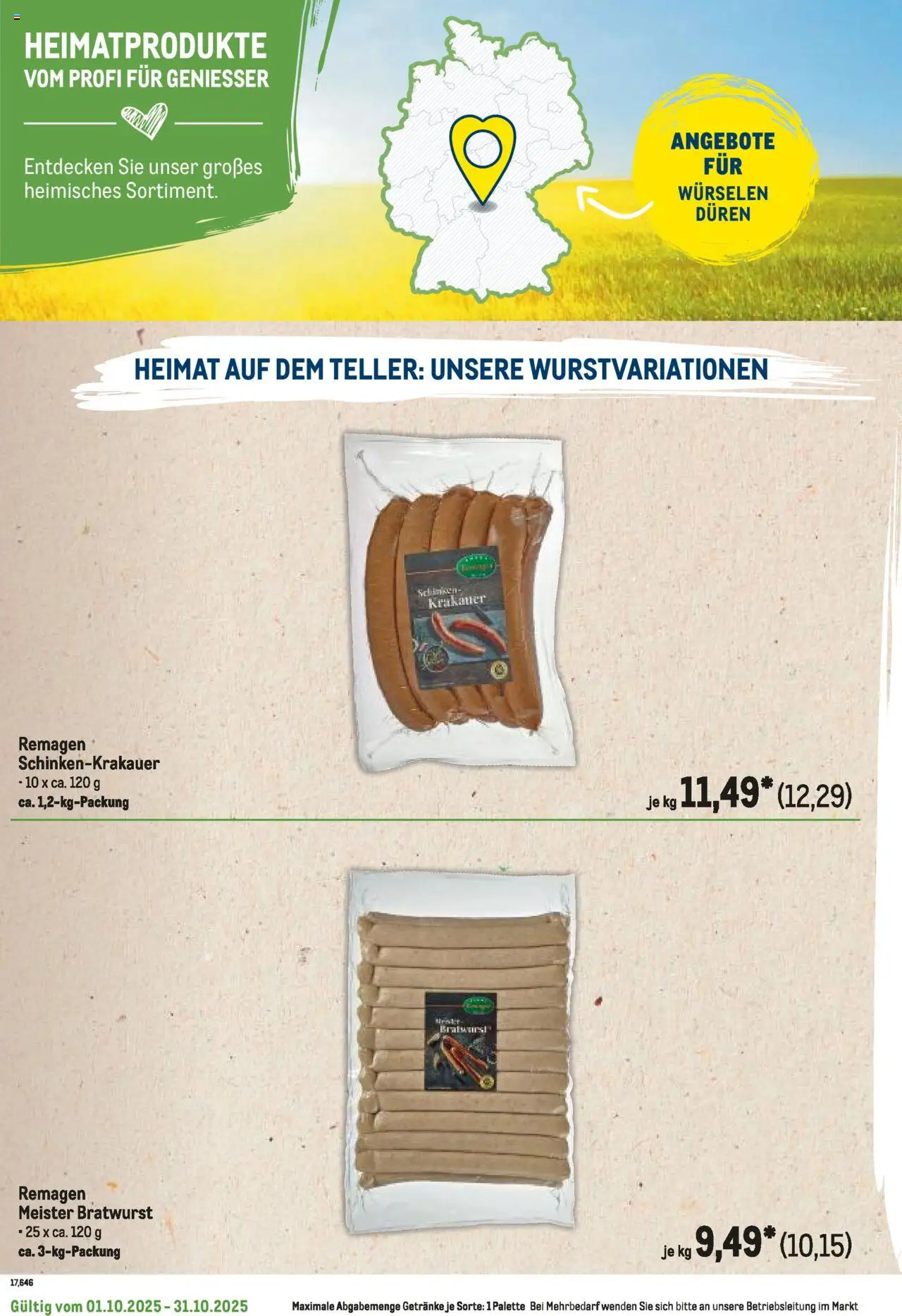 Metro Regionaler Flyer – gültig ab 01.10.2025 | Seite: 24 | Produkte: Bratwurst