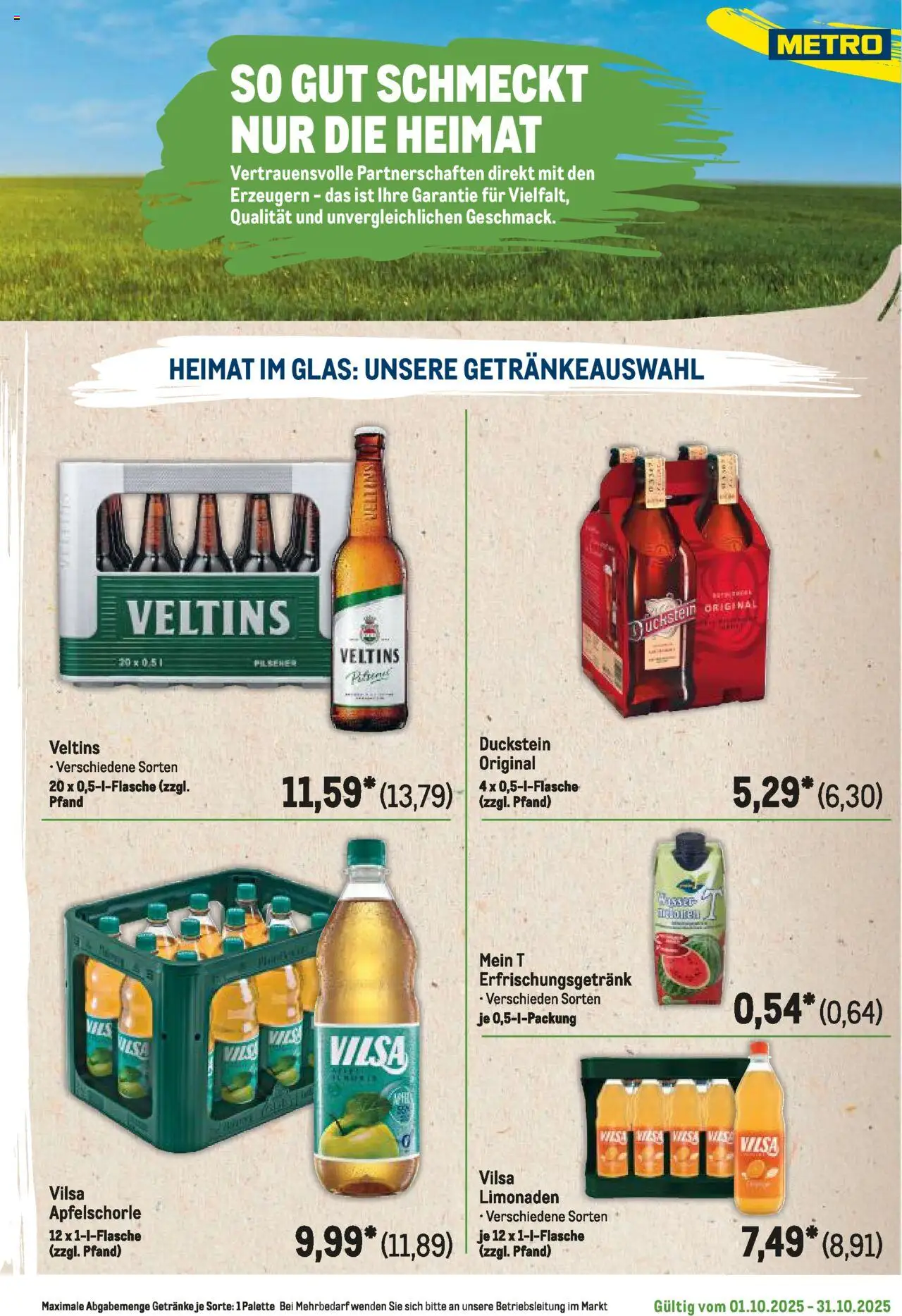 Metro Regionaler Flyer – gültig ab 01.10.2025 | Seite: 43 | Produkte: Veltins