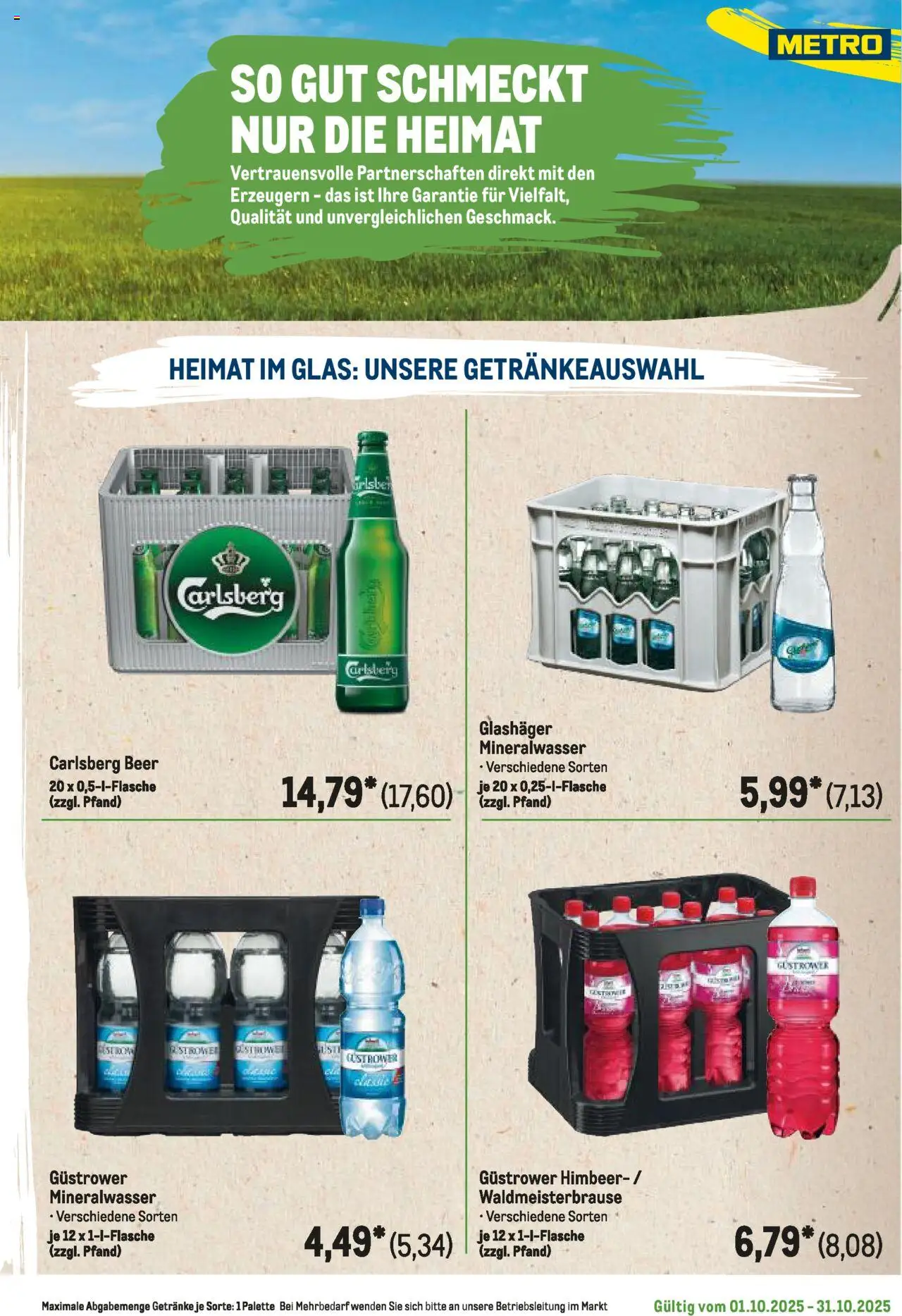 Metro Regionaler Flyer – gültig ab 01.10.2025 | Seite: 57 | Produkte: Carlsberg, Mineralwasser