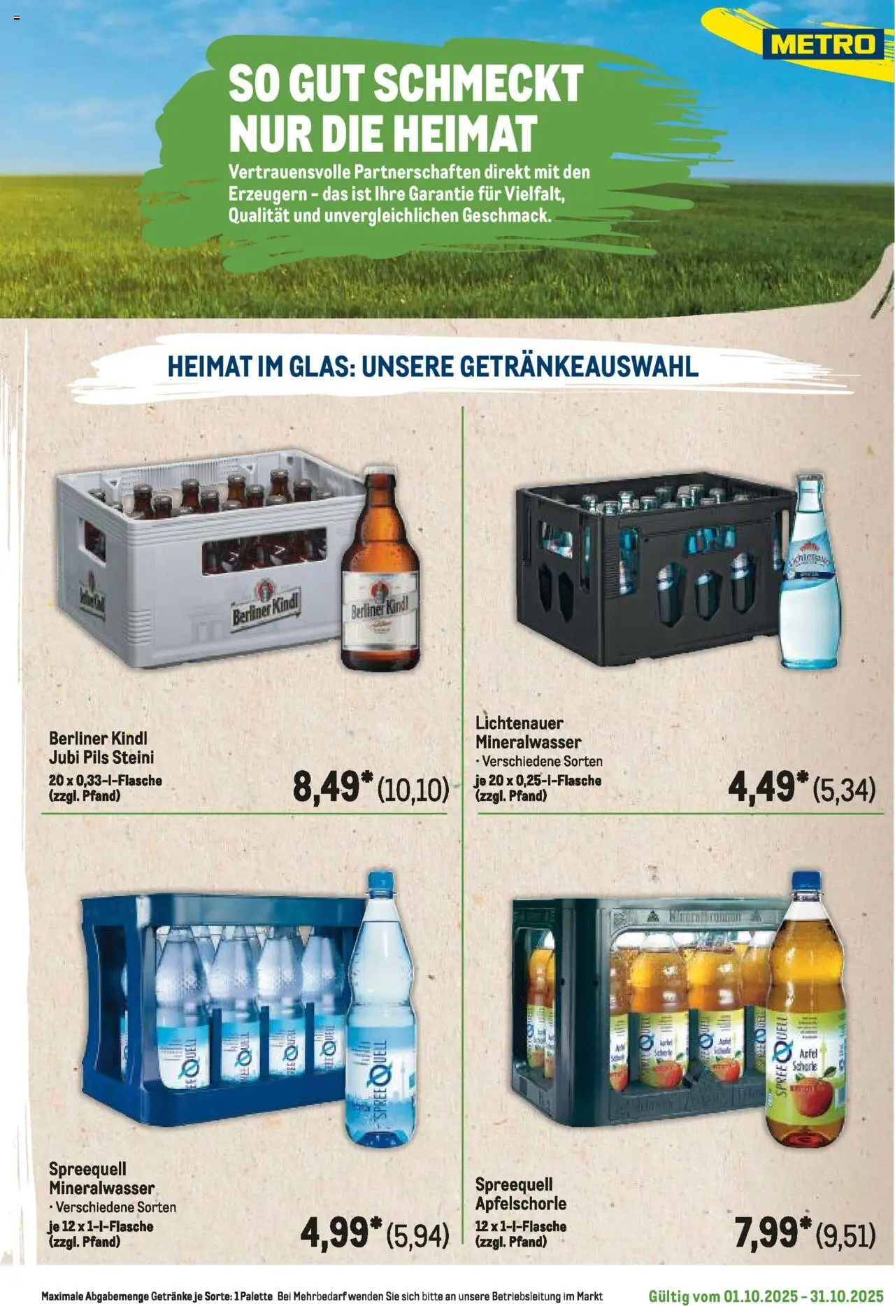 Metro Regionaler Flyer – gültig ab 01.10.2025 | Seite: 59 | Produkte: Berliner, Pils, Mineralwasser