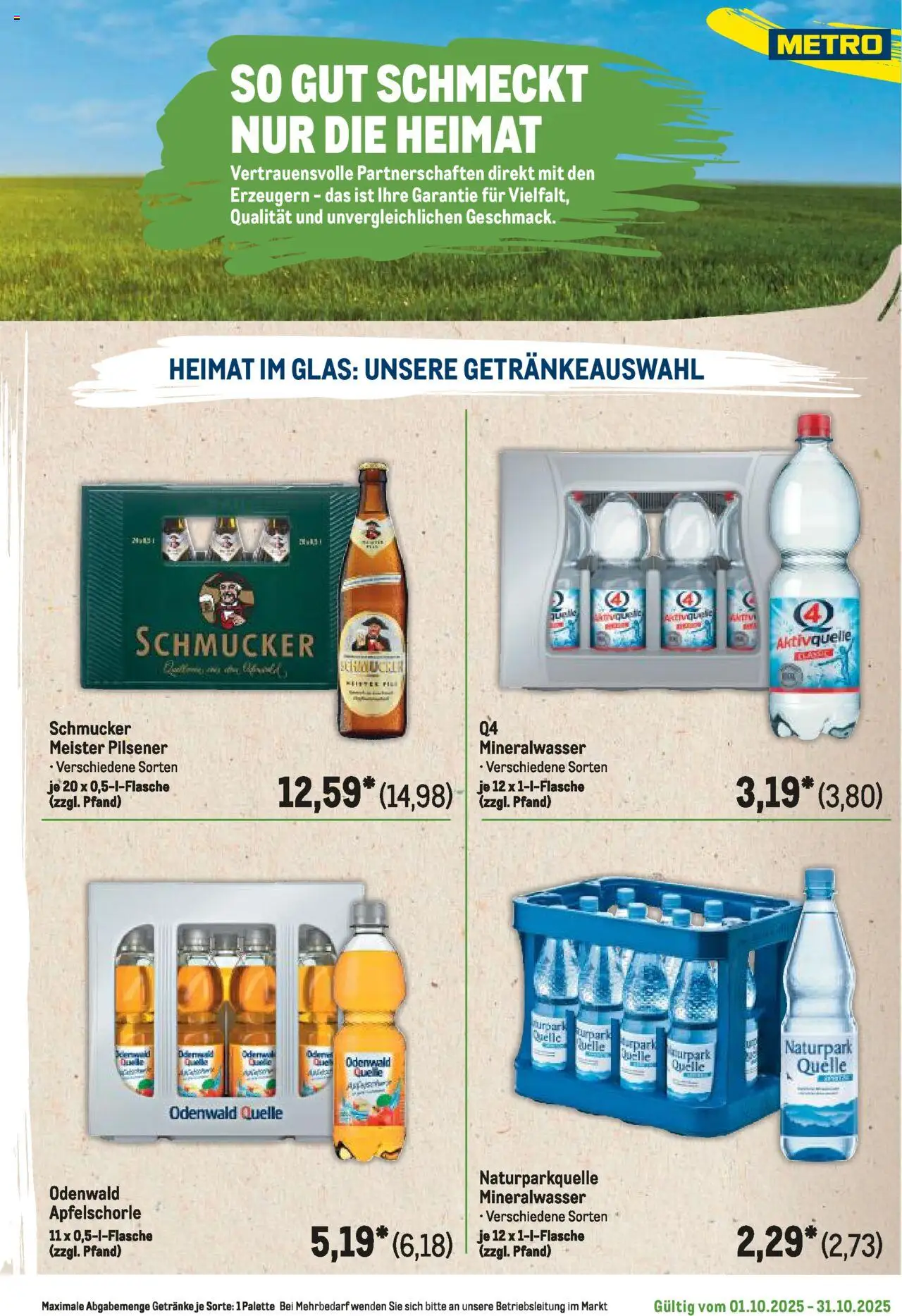 Metro Regionaler Flyer – gültig ab 01.10.2025 | Seite: 63 | Produkte: Mineralwasser