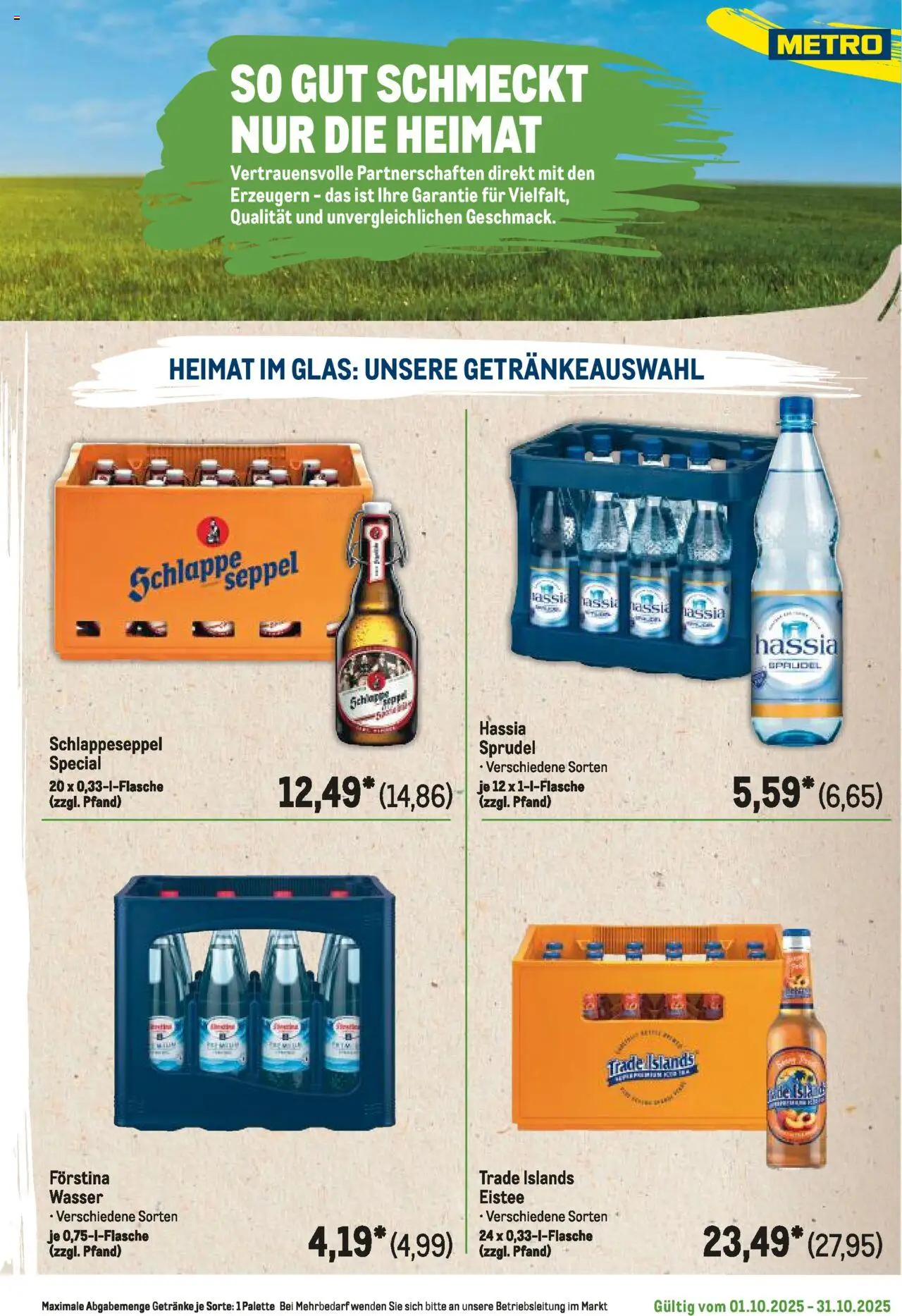 Metro Regionaler Flyer – gültig ab 01.10.2025 | Seite: 61 | Produkte: Wasser