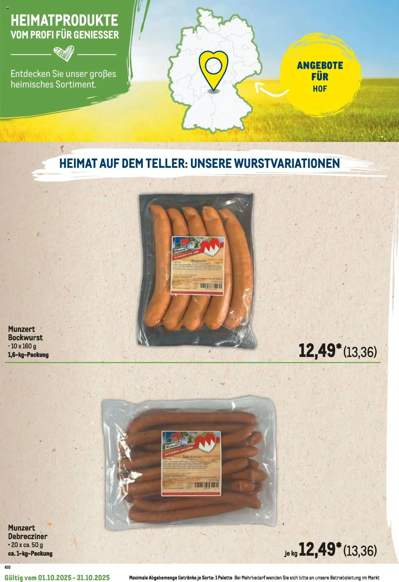 Metro Regionaler Flyer – gültig ab 01.10.2025 | Seite: 66 | Produkte: Bockwurst