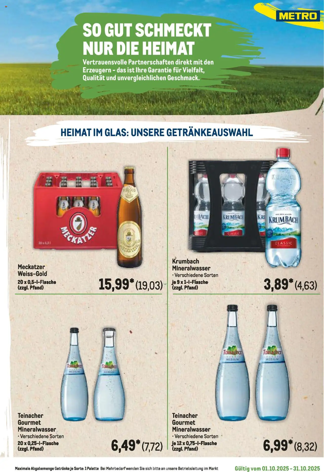 Metro Regionaler Flyer – gültig ab 01.10.2025 | Seite: 69 | Produkte: Mineralwasser