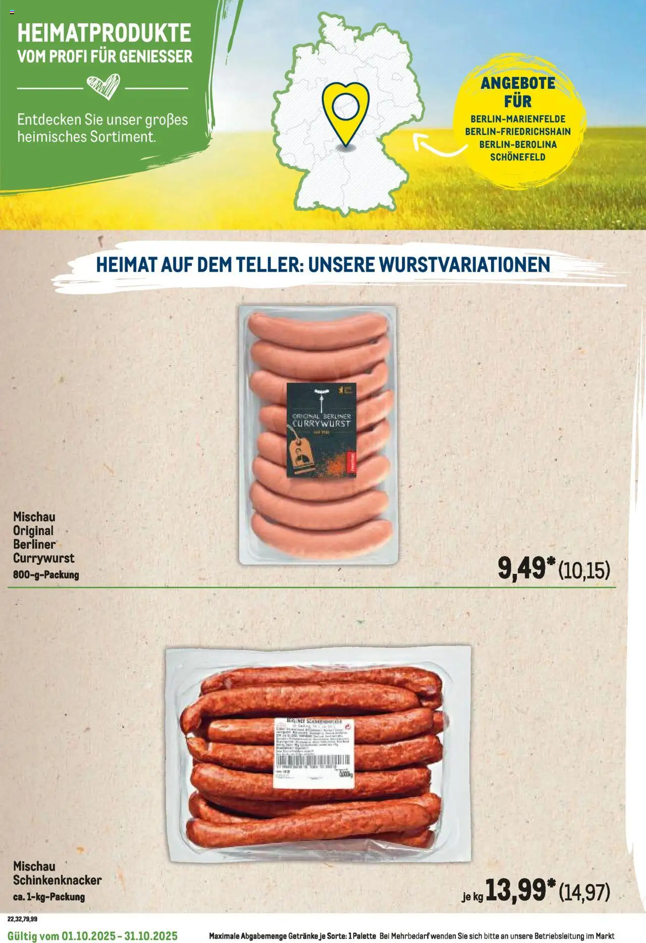 Metro Regionaler Flyer – gültig ab 01.10.2025 | Seite: 74 | Produkte: Berliner
