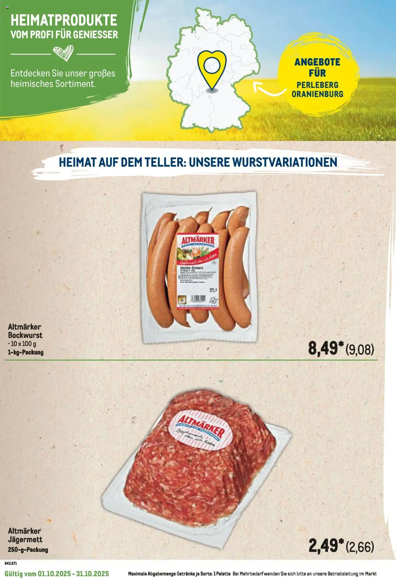 Metro Regionaler Flyer – gültig ab 01.10.2025 | Seite: 80 | Produkte: Bockwurst
