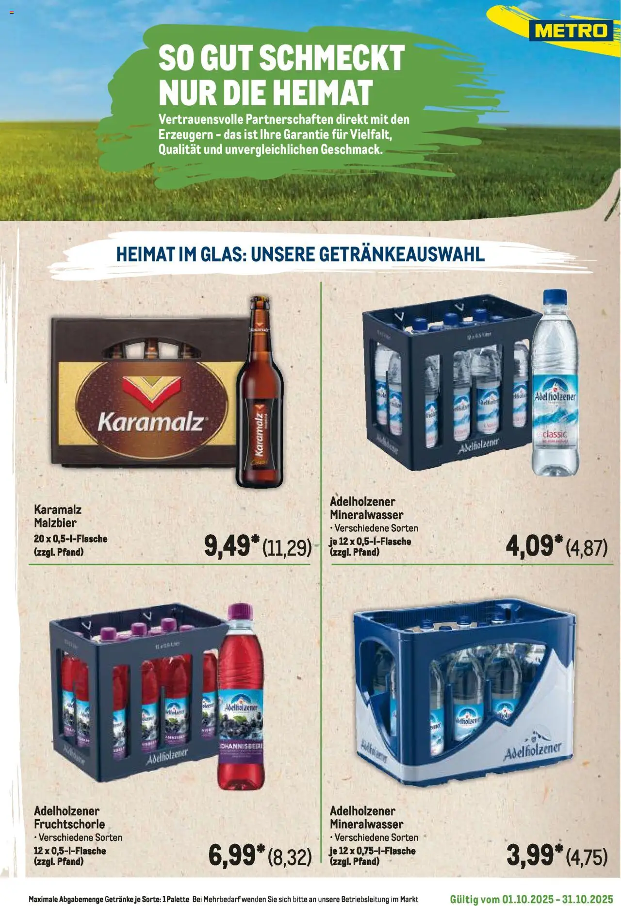 Metro Regionaler Flyer – gültig ab 01.10.2025 | Seite: 87 | Produkte: Adelholzener, Mineralwasser