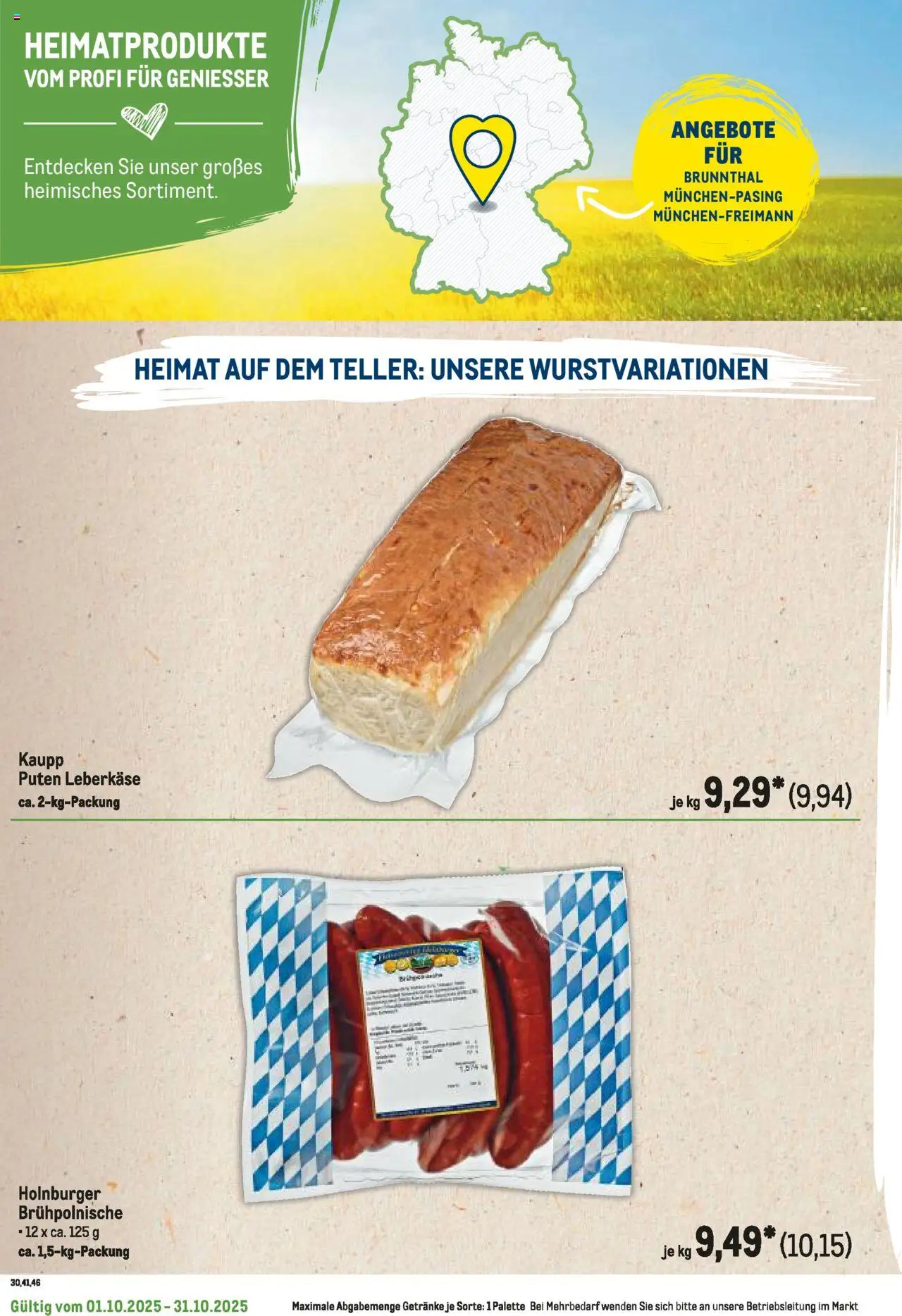 Metro Regionaler Flyer – gültig ab 01.10.2025 | Seite: 86 | Produkte: Leberkase