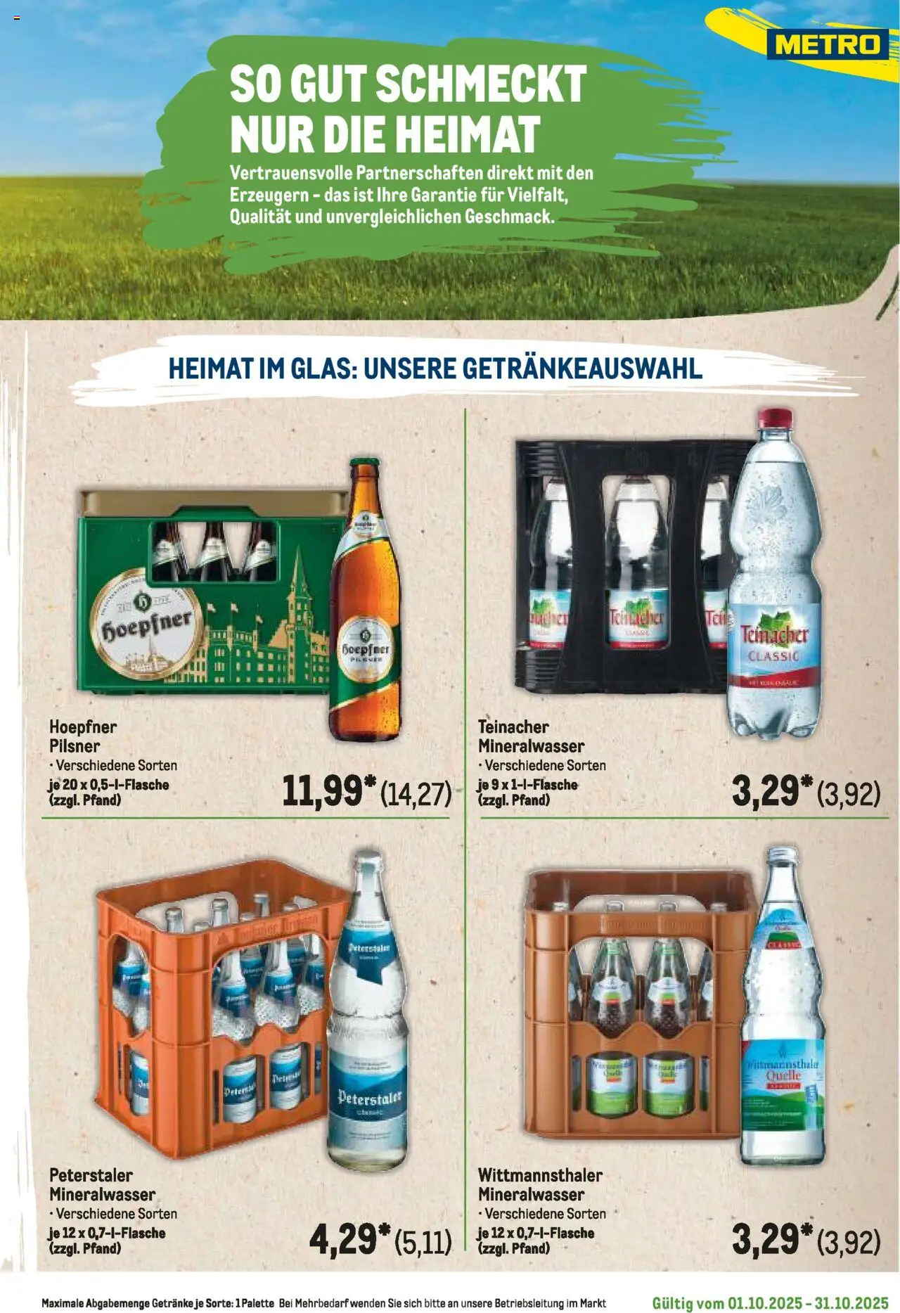 Metro Regionaler Flyer – gültig ab 01.10.2025 | Seite: 91 | Produkte: Mineralwasser