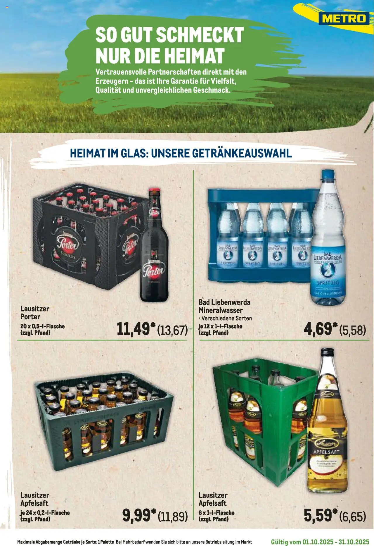Metro Regionaler Flyer – gültig ab 01.10.2025 | Seite: 93 | Produkte: Bad, Apfelsaft, Mineralwasser