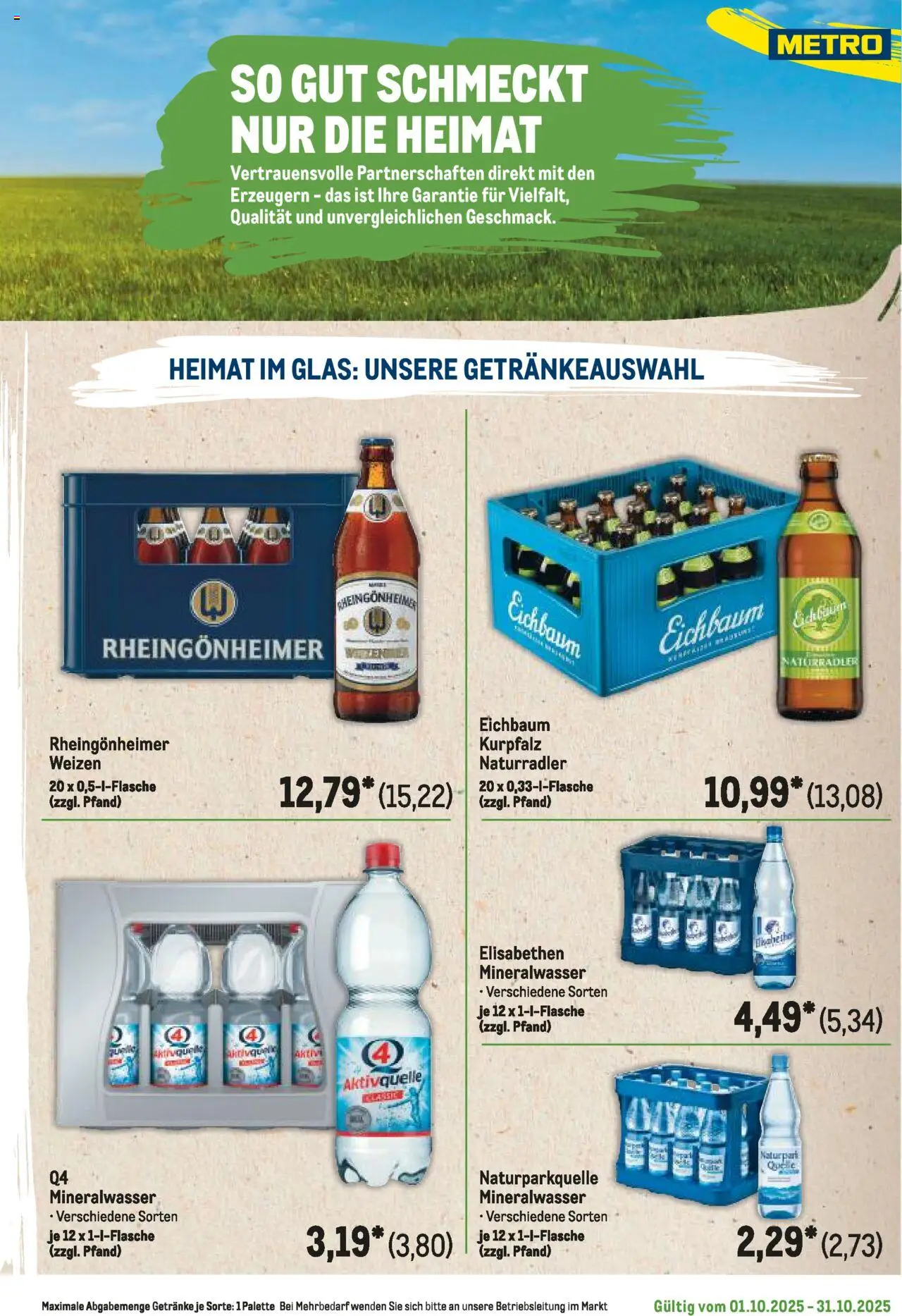 Metro Regionaler Flyer – gültig ab 01.10.2025 | Seite: 95 | Produkte: Mineralwasser