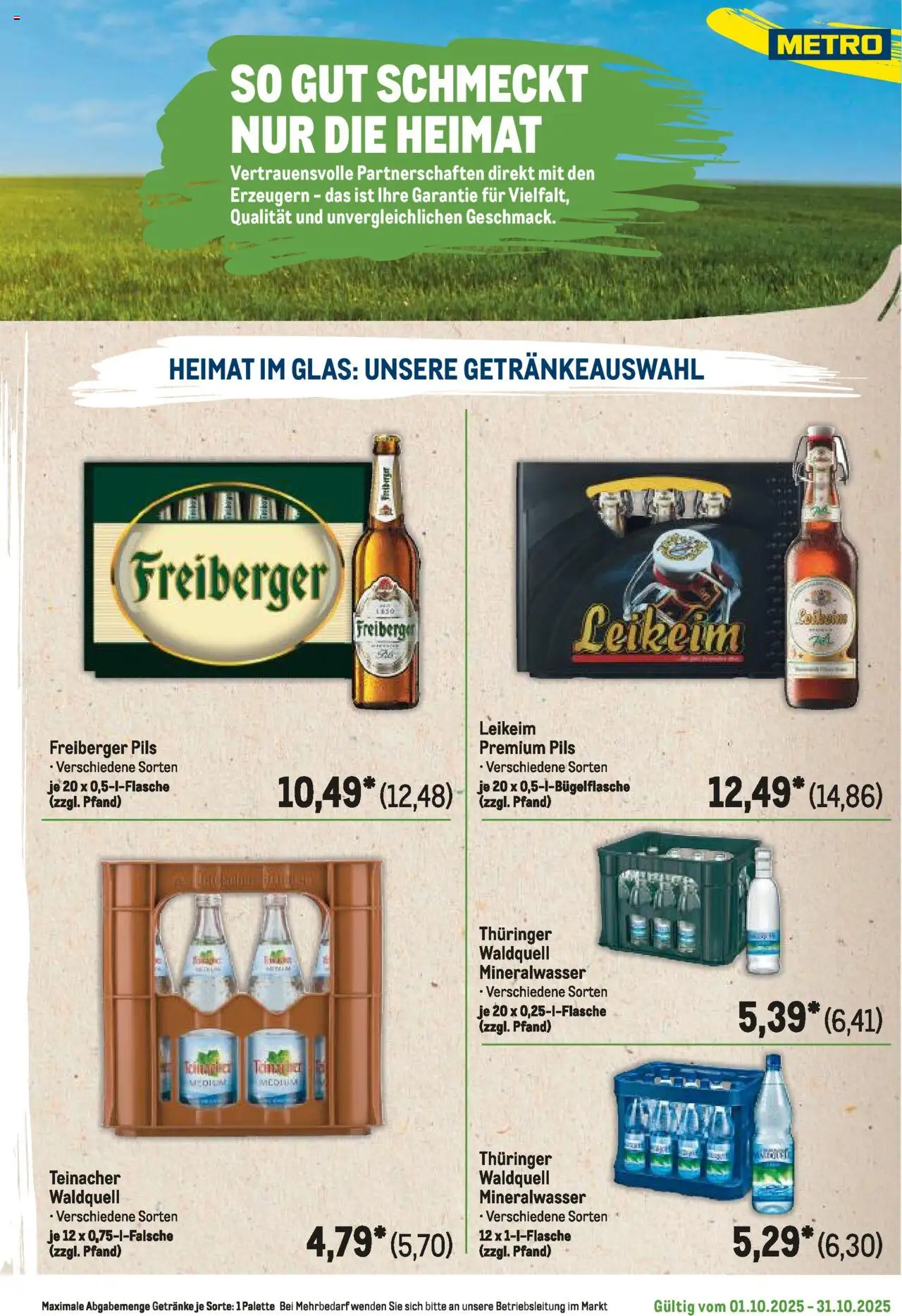 Metro Regionaler Flyer – gültig ab 01.10.2025 | Seite: 103 | Produkte: Pils, Mineralwasser
