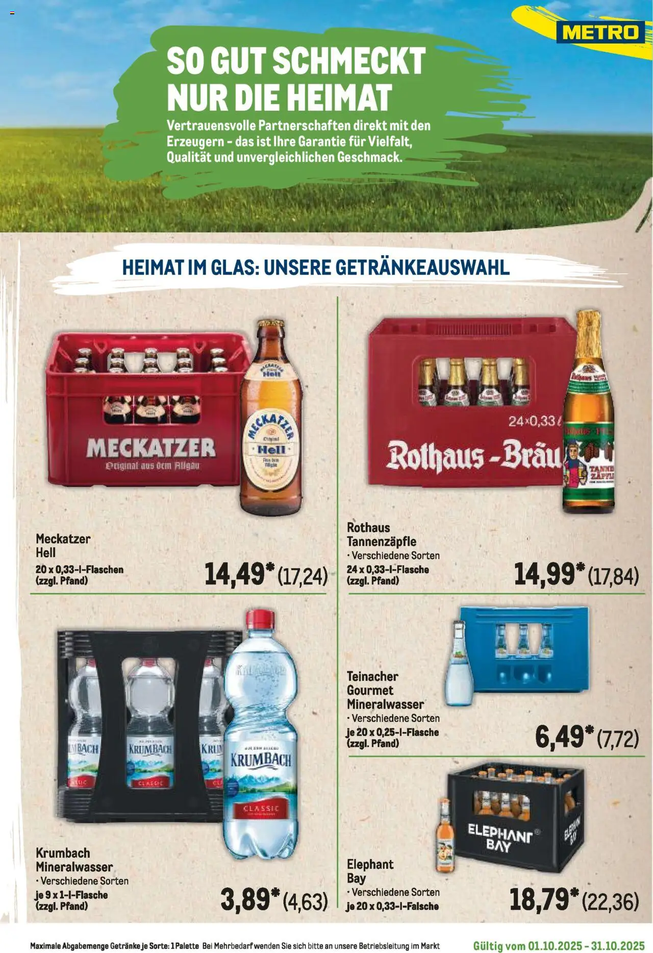 Metro Regionaler Flyer – gültig ab 01.10.2025 | Seite: 105 | Produkte: Mineralwasser