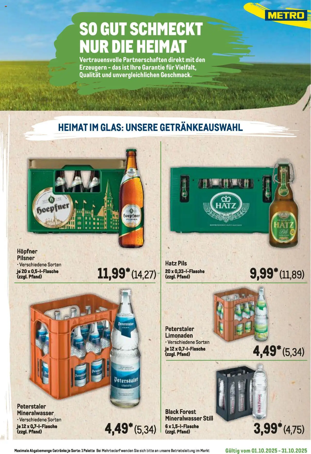 Metro Regionaler Flyer – gültig ab 01.10.2025 | Seite: 111 | Produkte: Pils, Mineralwasser