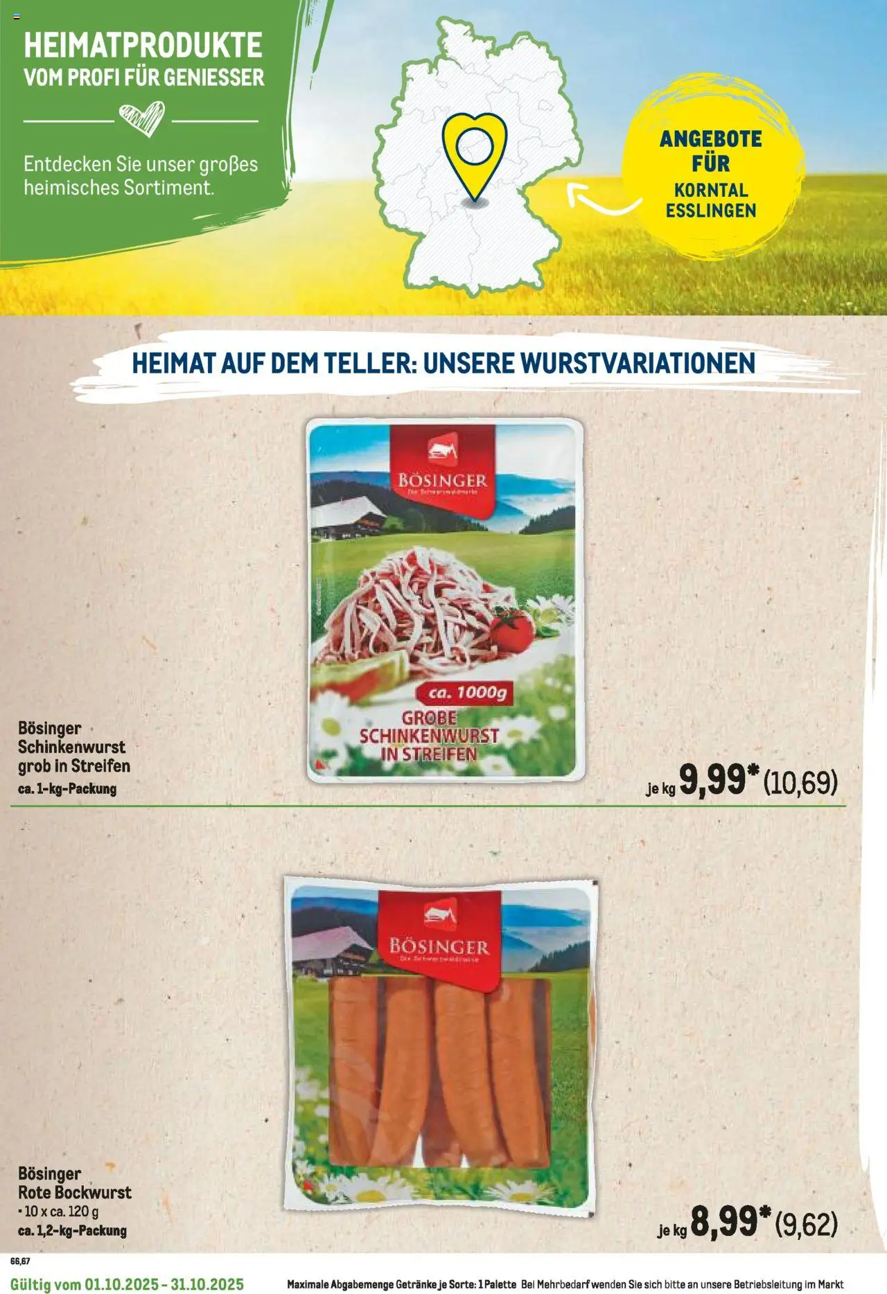 Metro Regionaler Flyer – gültig ab 01.10.2025 | Seite: 112 | Produkte: Bockwurst