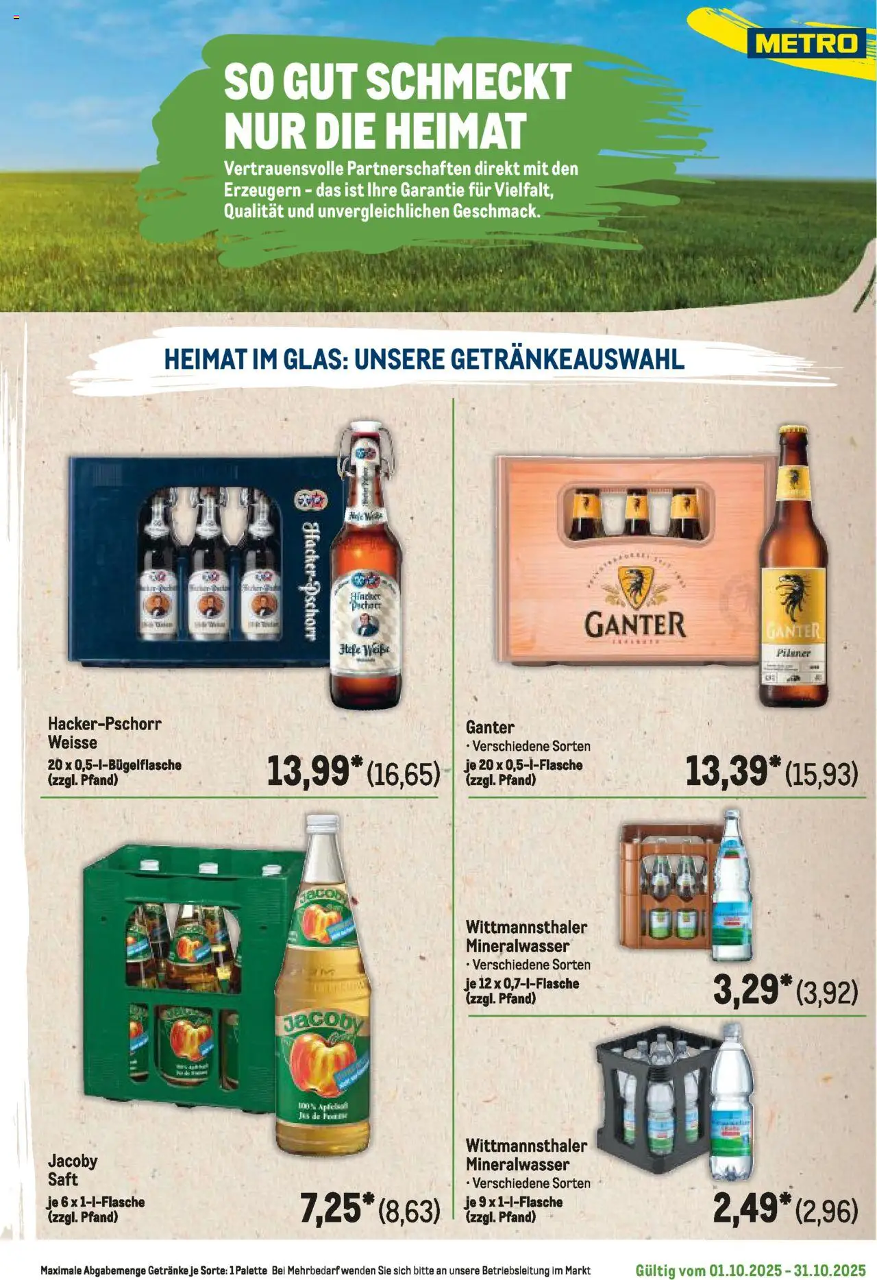 Metro Regionaler Flyer – gültig ab 01.10.2025 | Seite: 115 | Produkte: Mineralwasser, Saft