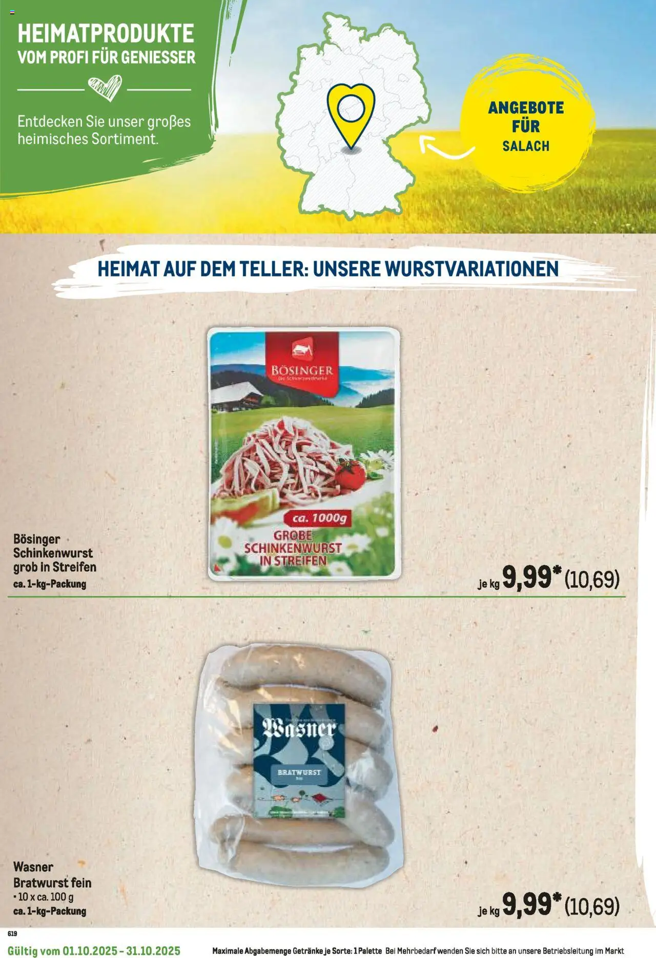 Metro Regionaler Flyer – gültig ab 01.10.2025 | Seite: 124 | Produkte: Bratwurst