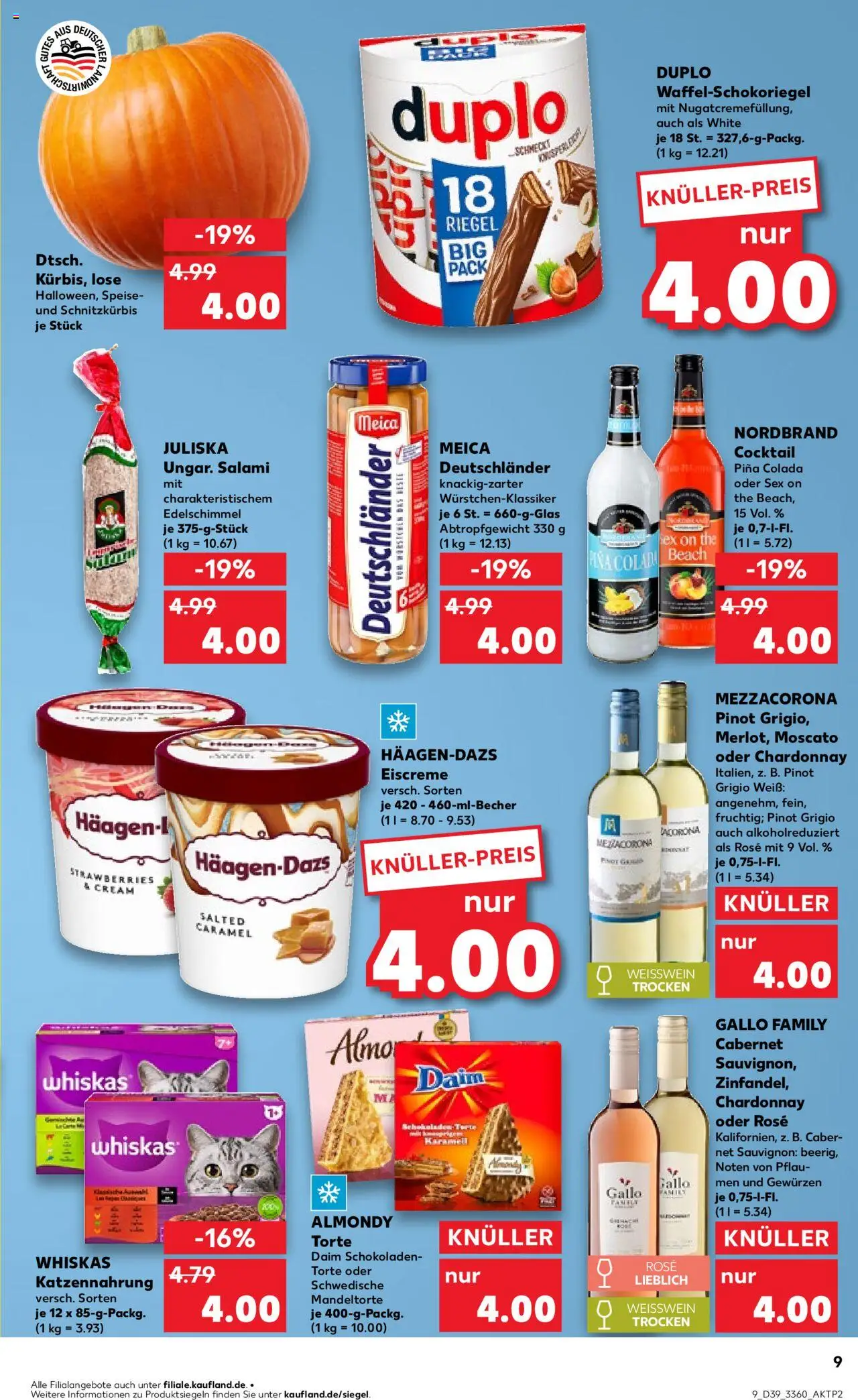 Kaufland prospekt Berlin	 – gültig ab 25.09.2025 | Seite: 9 | Produkte: Pflaumen, Weißwein, Meica, Whiskas