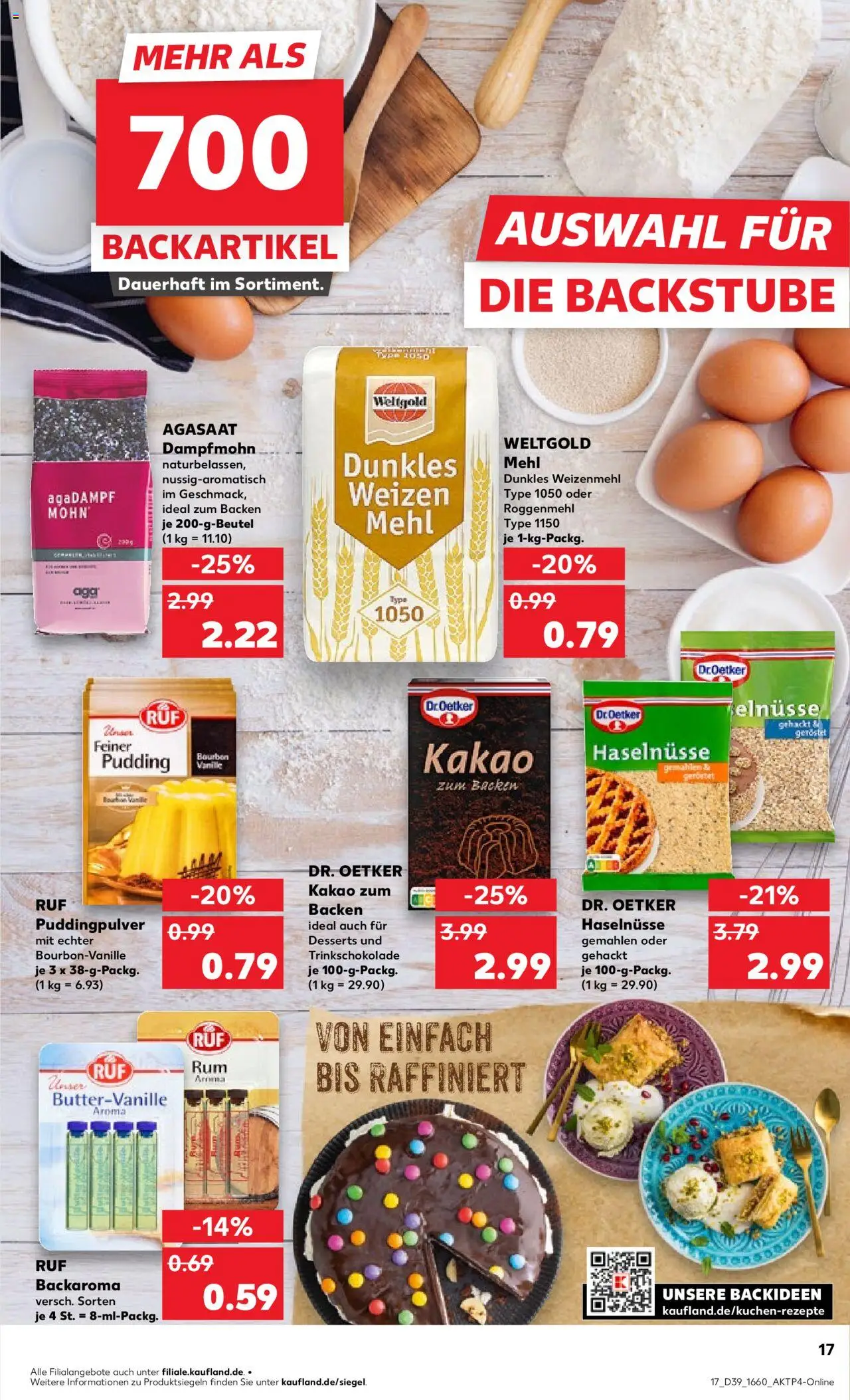 Kaufland prospekt Berlin	 – gültig ab 25.09.2025 | Seite: 17 | Produkte: Mehl, Weizenmehl, Pudding, Bourbon