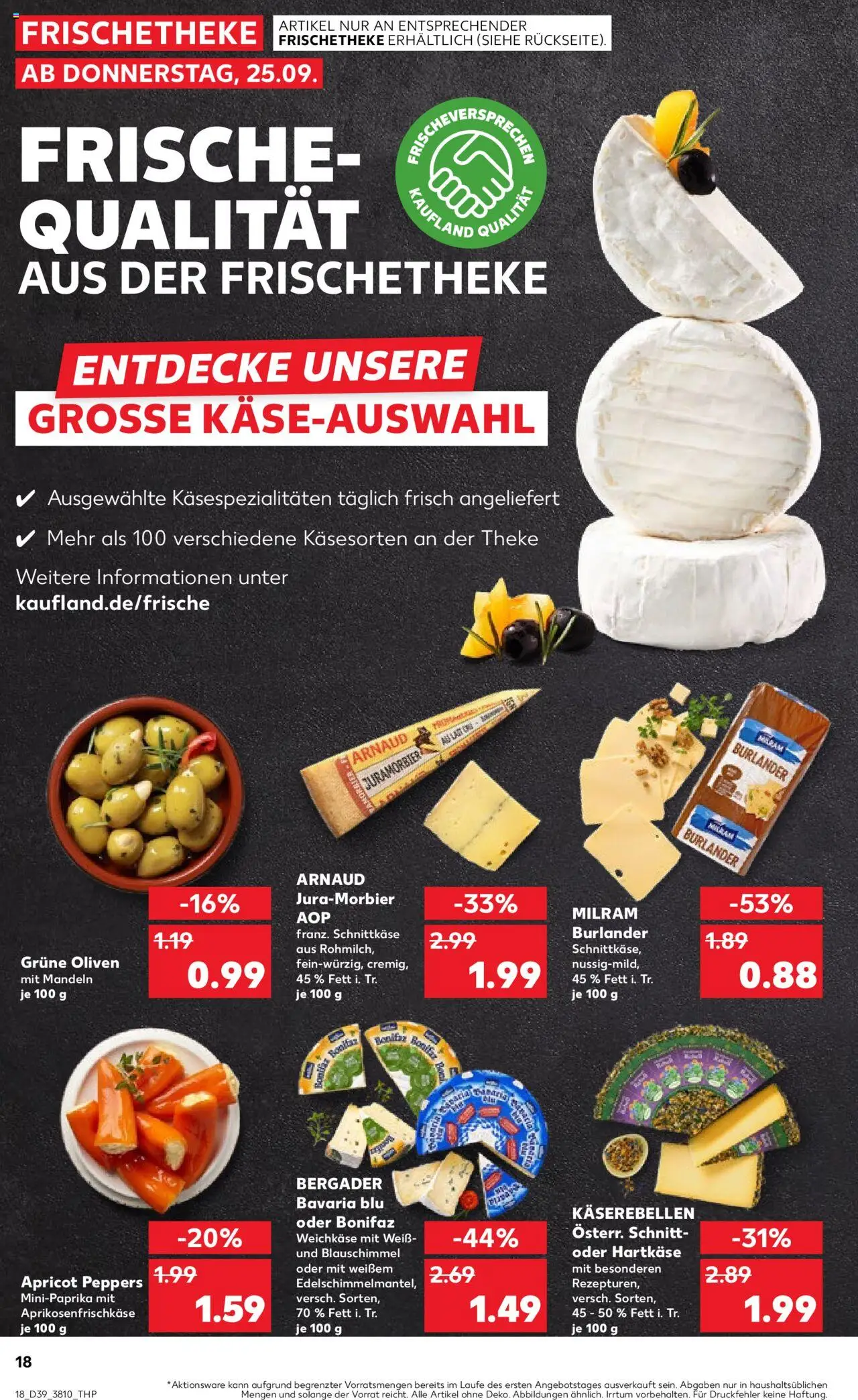 Kaufland prospekt Berlin	 – gültig ab 25.09.2025 | Seite: 18 | Produkte: Theke, Mandeln, Milram
