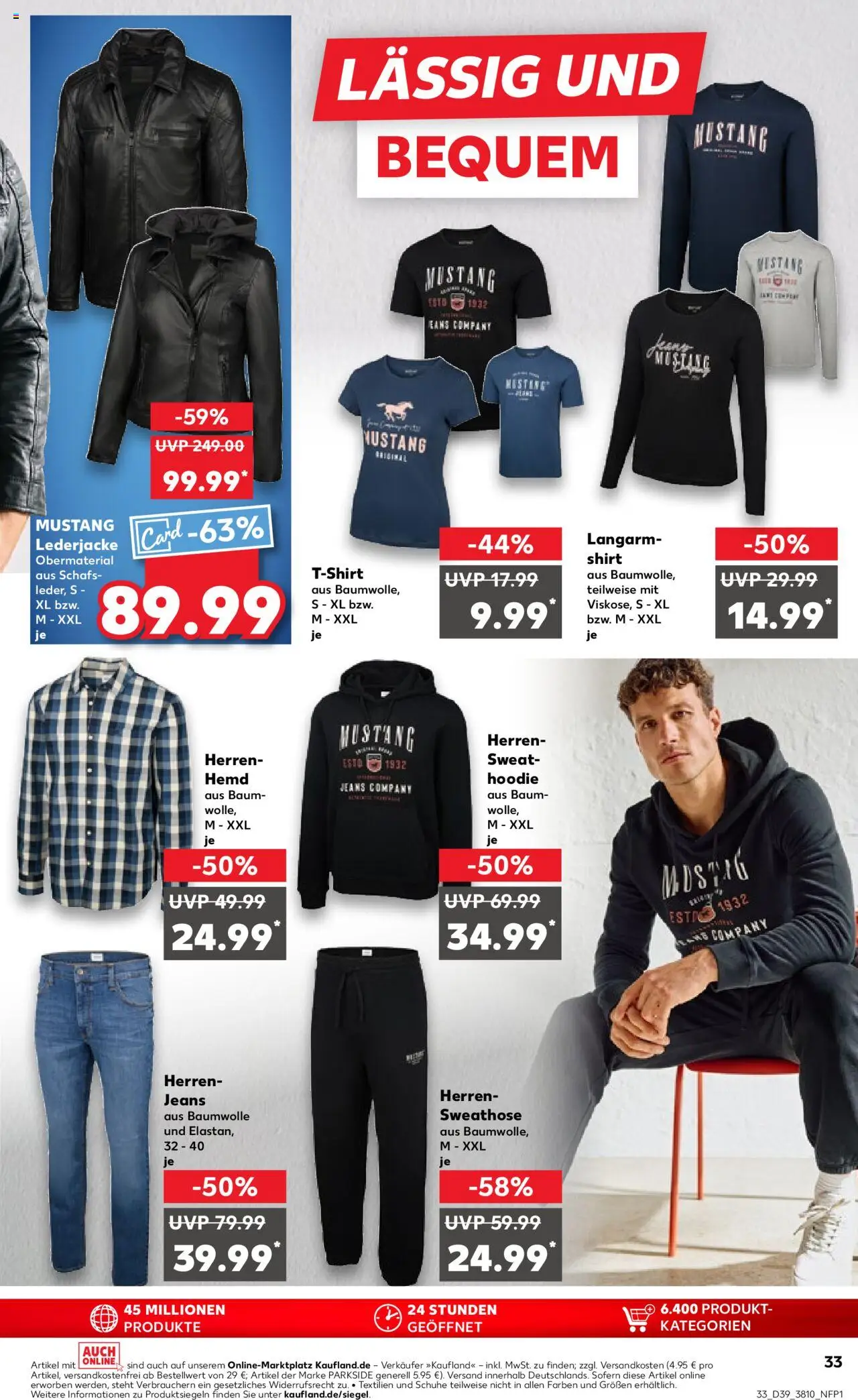 Kaufland prospekt Berlin	 – gültig ab 25.09.2025 | Seite: 33 | Produkte: Sweathose, Langarmshirt, Hoodie, Jeans