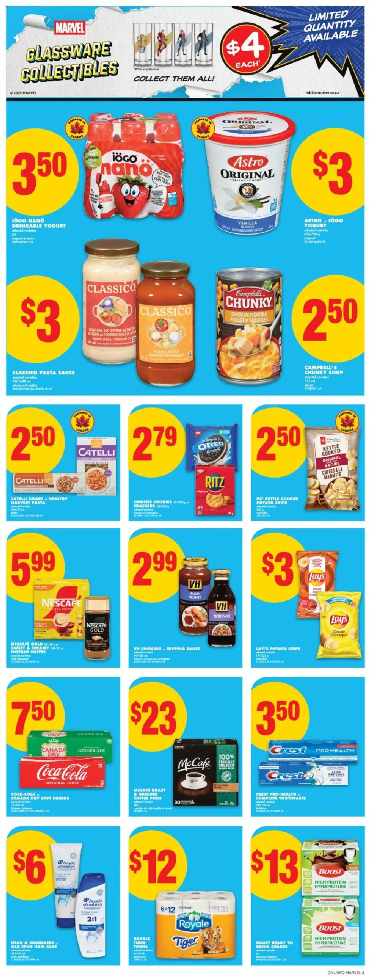 No Frills flyer valid from 25.09.2025 | Page: 12 | Products: Pasta, Chips, Coffee, Chicken