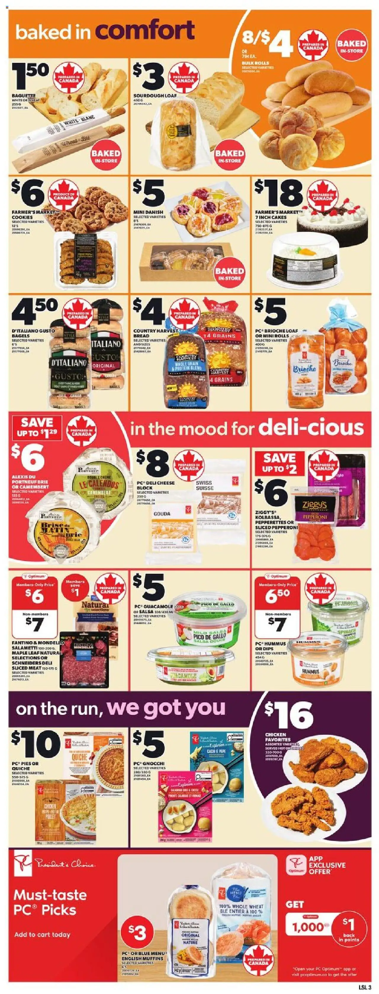 Loblaws flyer valid from 25.09.2025 | Page: 6 | Products: Cookies, PC, Cheese, Bread