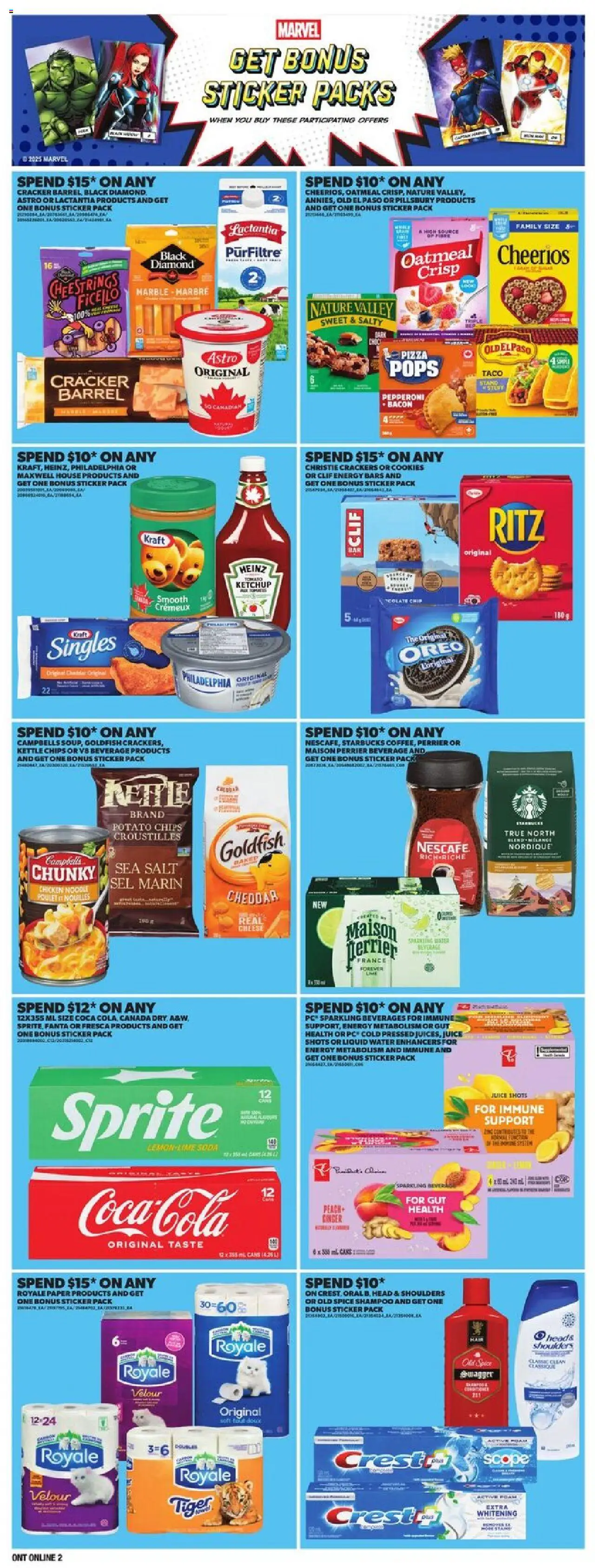 Loblaws flyer valid from 25.09.2025 | Page: 9 | Products: Cookies, Cheese, Juice, Chicken