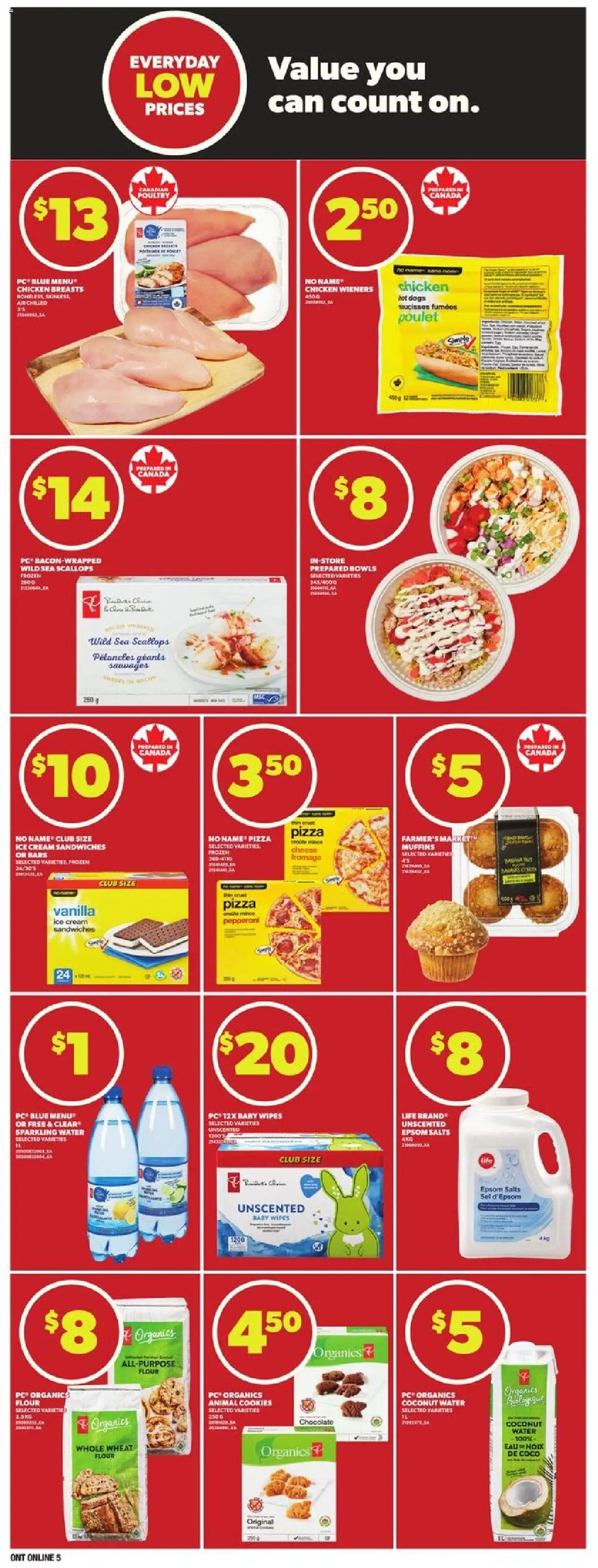 Loblaws flyer valid from 25.09.2025 | Page: 12 | Products: Ice cream, Cheese, Chocolate, Pizza