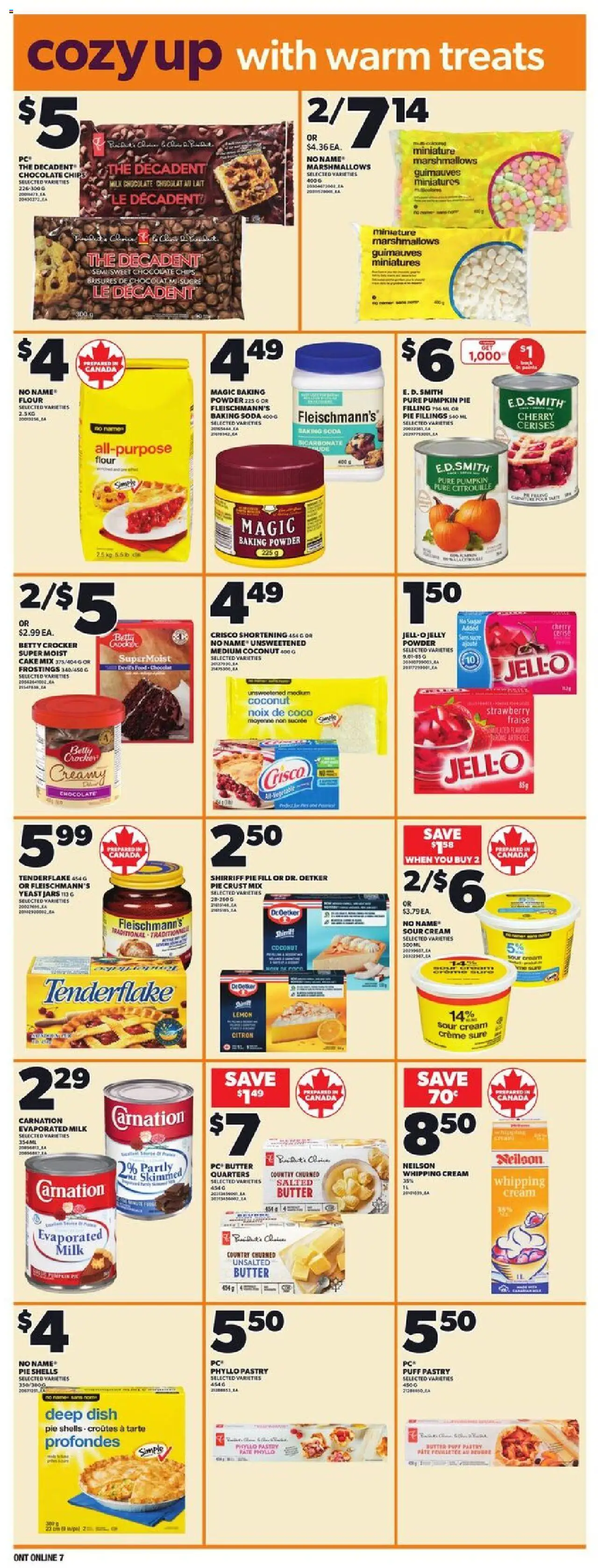Loblaws flyer valid from 25.09.2025 | Page: 16 | Products: Sour cream, Chips, Chocolate, Pumpkin