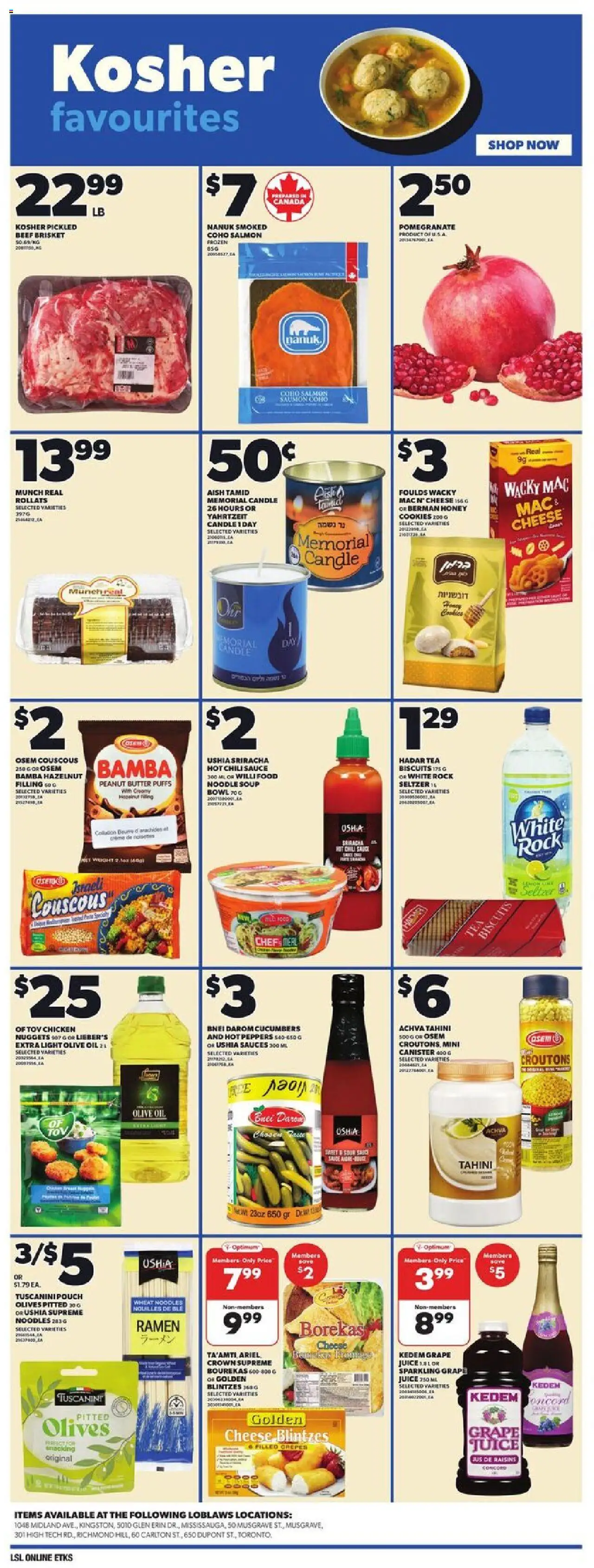 Loblaws flyer valid from 25.09.2025 | Page: 14 | Products: Beef, Cucumbers, Butter, Chicken