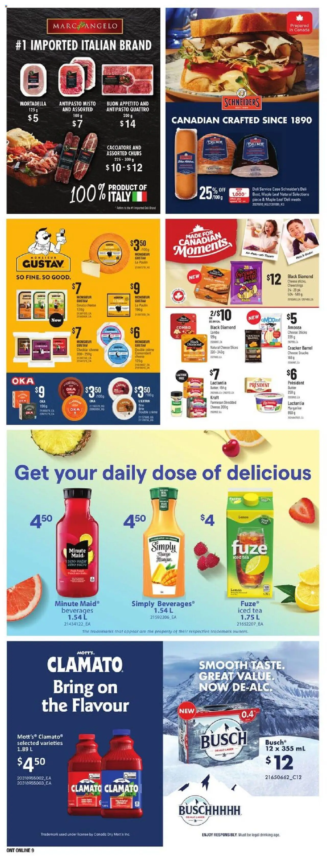 Loblaws flyer valid from 25.09.2025 | Page: 23 | Products: Tea, Case, Butter, Cheese