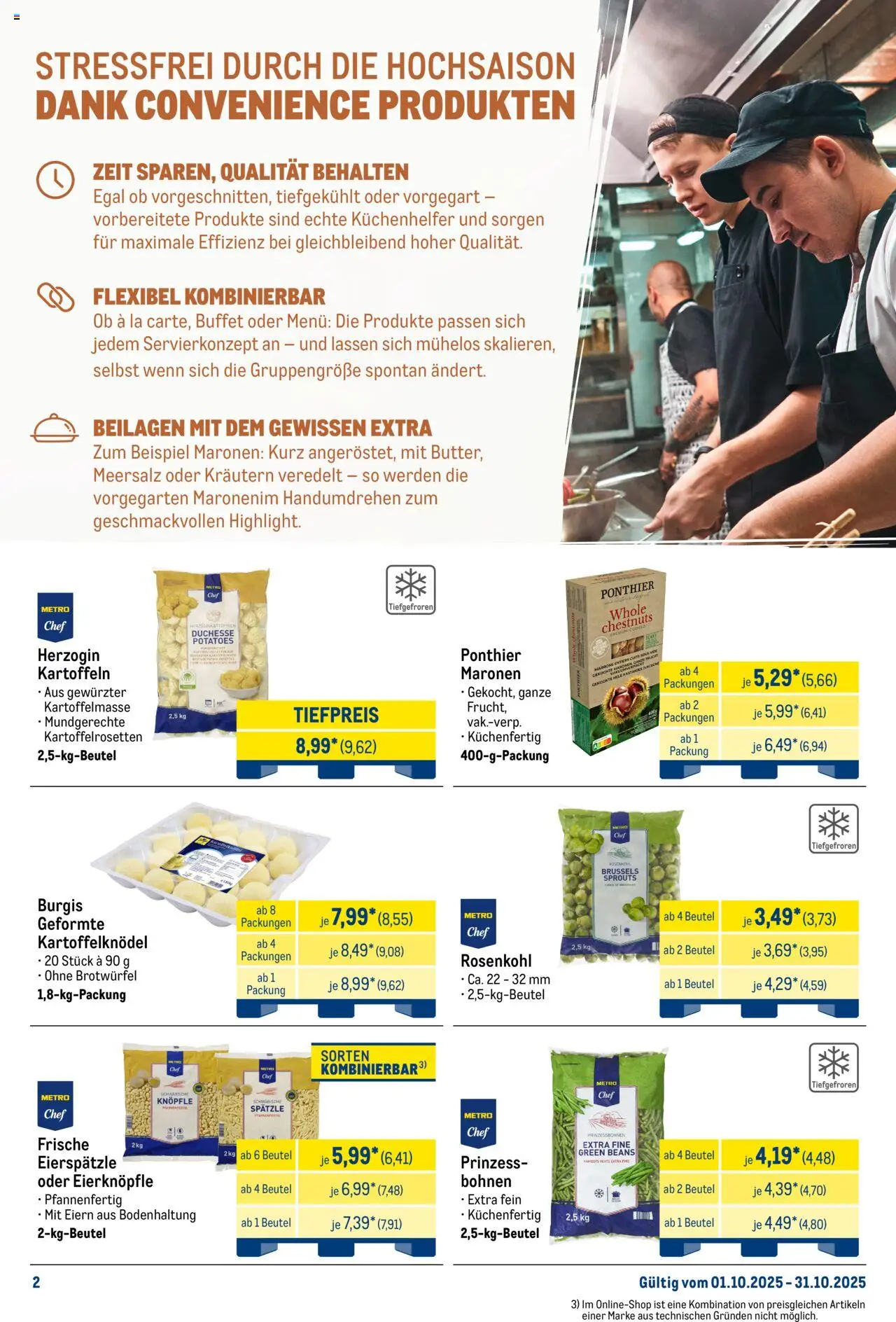 Metro Monats-Menü – gültig ab 01.10.2025 | Seite: 2 | Produkte: Kartoffeln