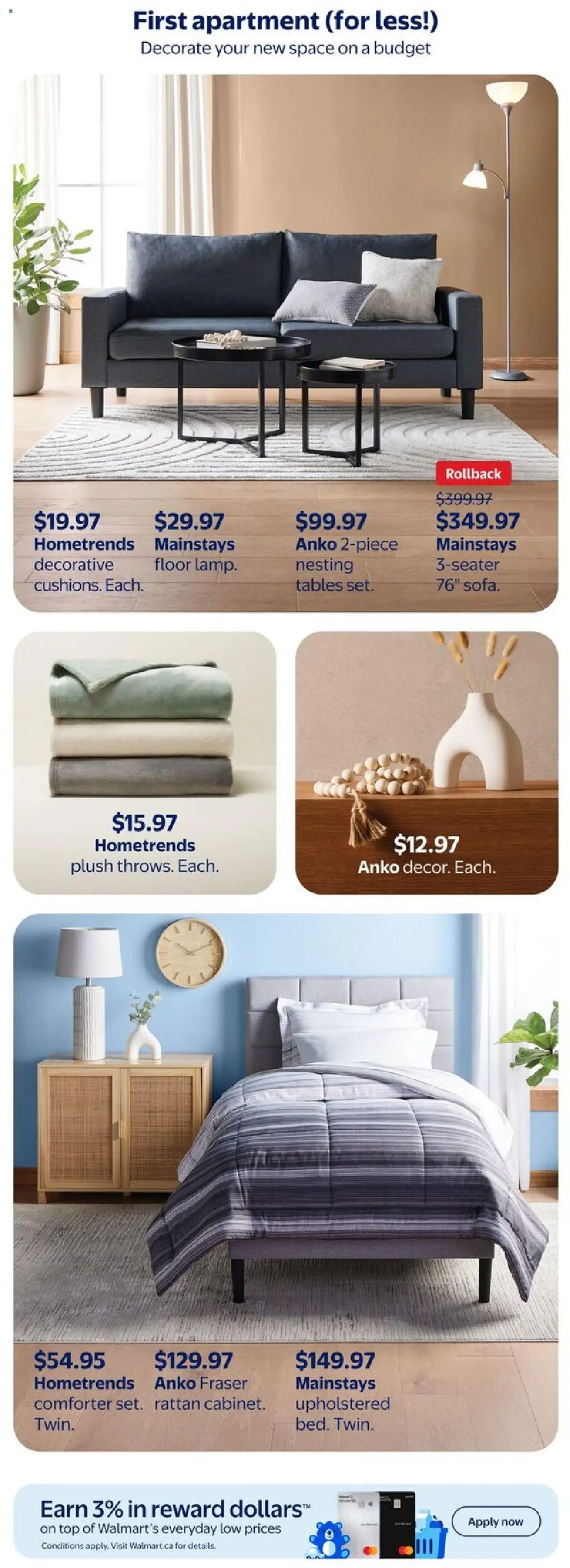 Walmart flyer valid from 25.09.2025 | Page: 5 | Products: Sofa