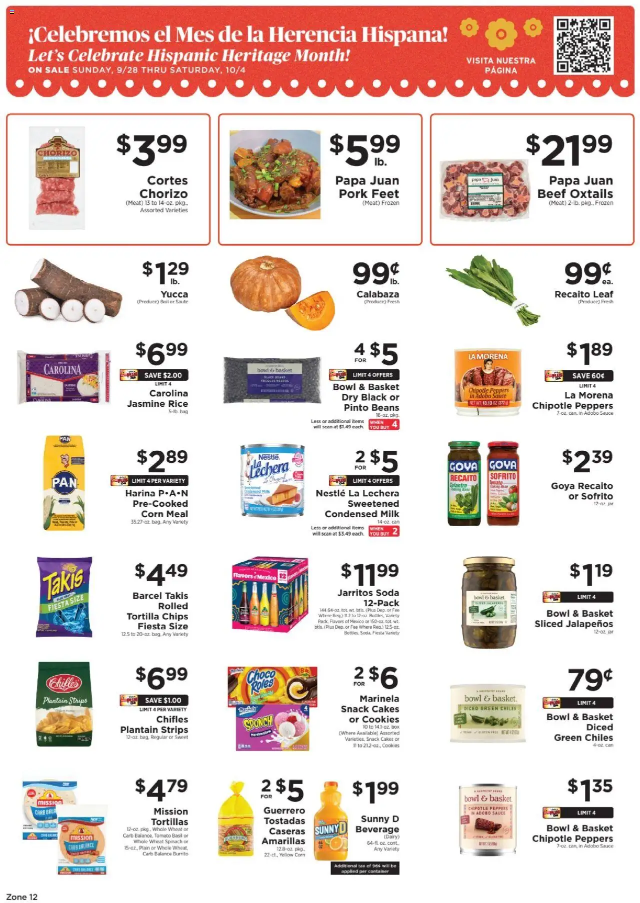 ShopRite Shop Hispanic - valid from 25.09.2025 | Page: 1 | Products: Corn, Peppers, Milk, Sauce
