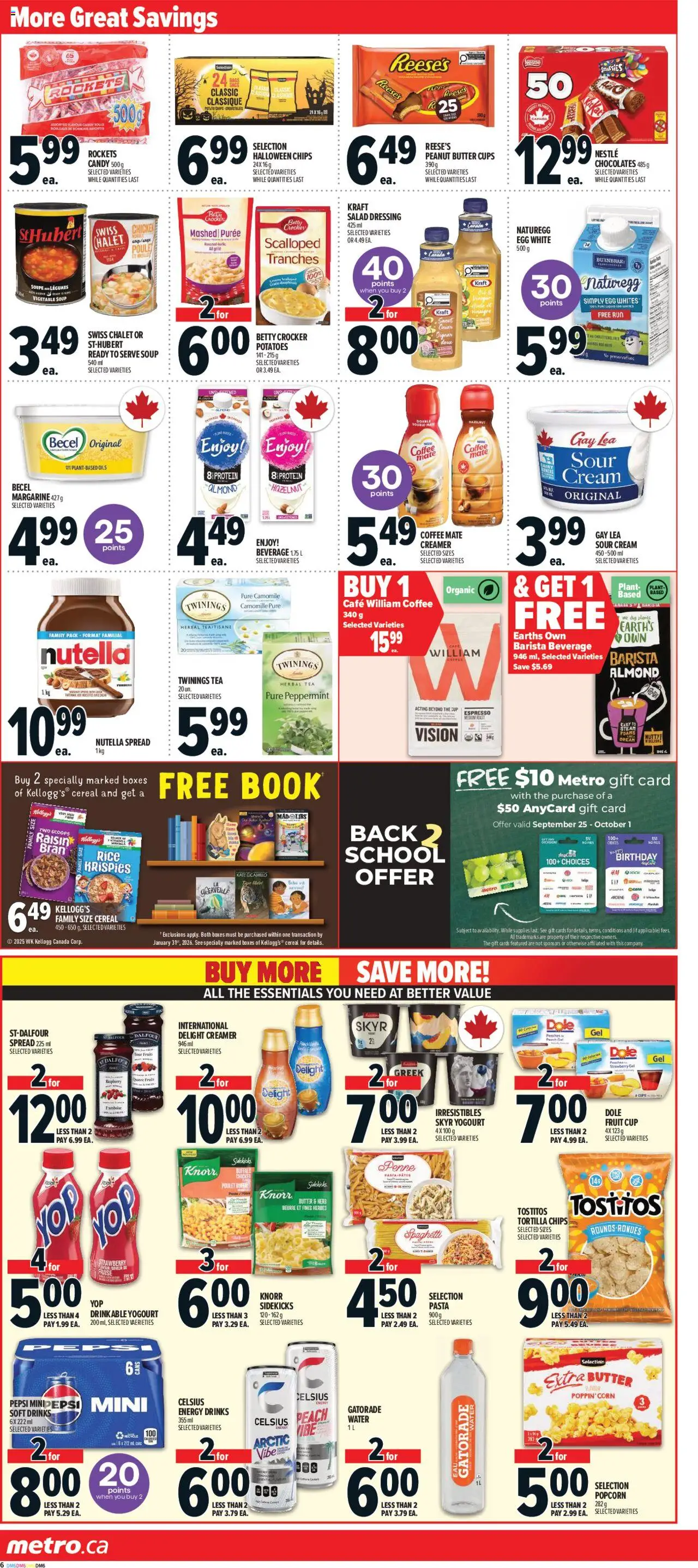 Metro flyer valid from 25.09.2025 | Page: 14 | Products: Rice, Sour cream, Pasta, Salad