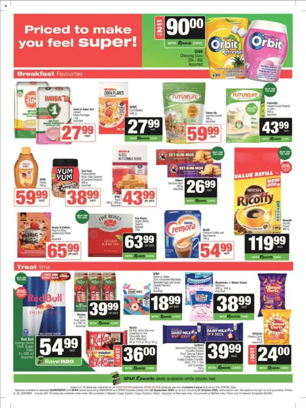 New Spar catalogue – valid from 23.09.2025 | Page: 2 | Products: TV, Chocolate, Rusks, Caramel