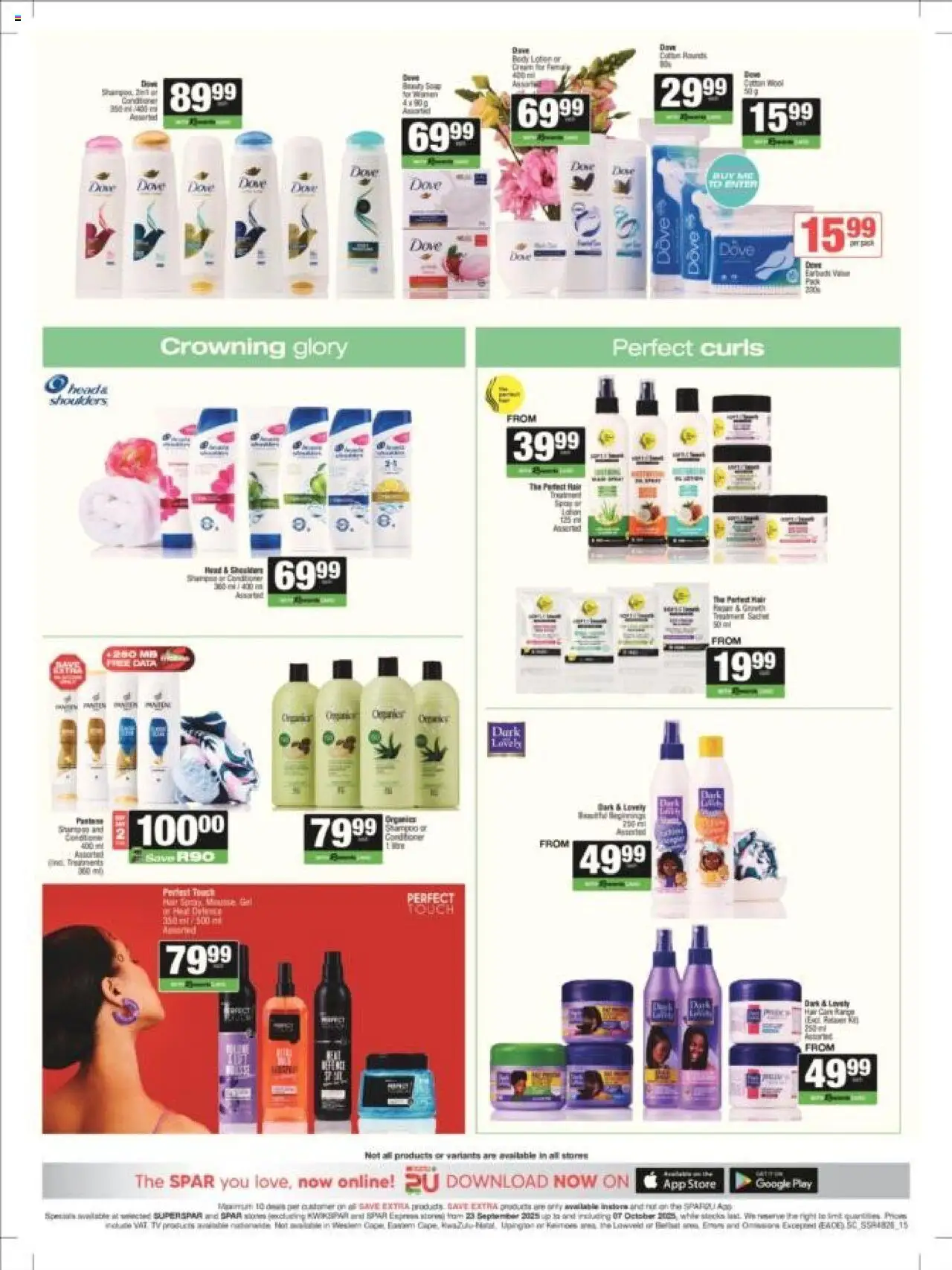 New Spar catalogue – valid from 23.09.2025 | Page: 16 | Products: Data, TV, Shampoo, Conditioner