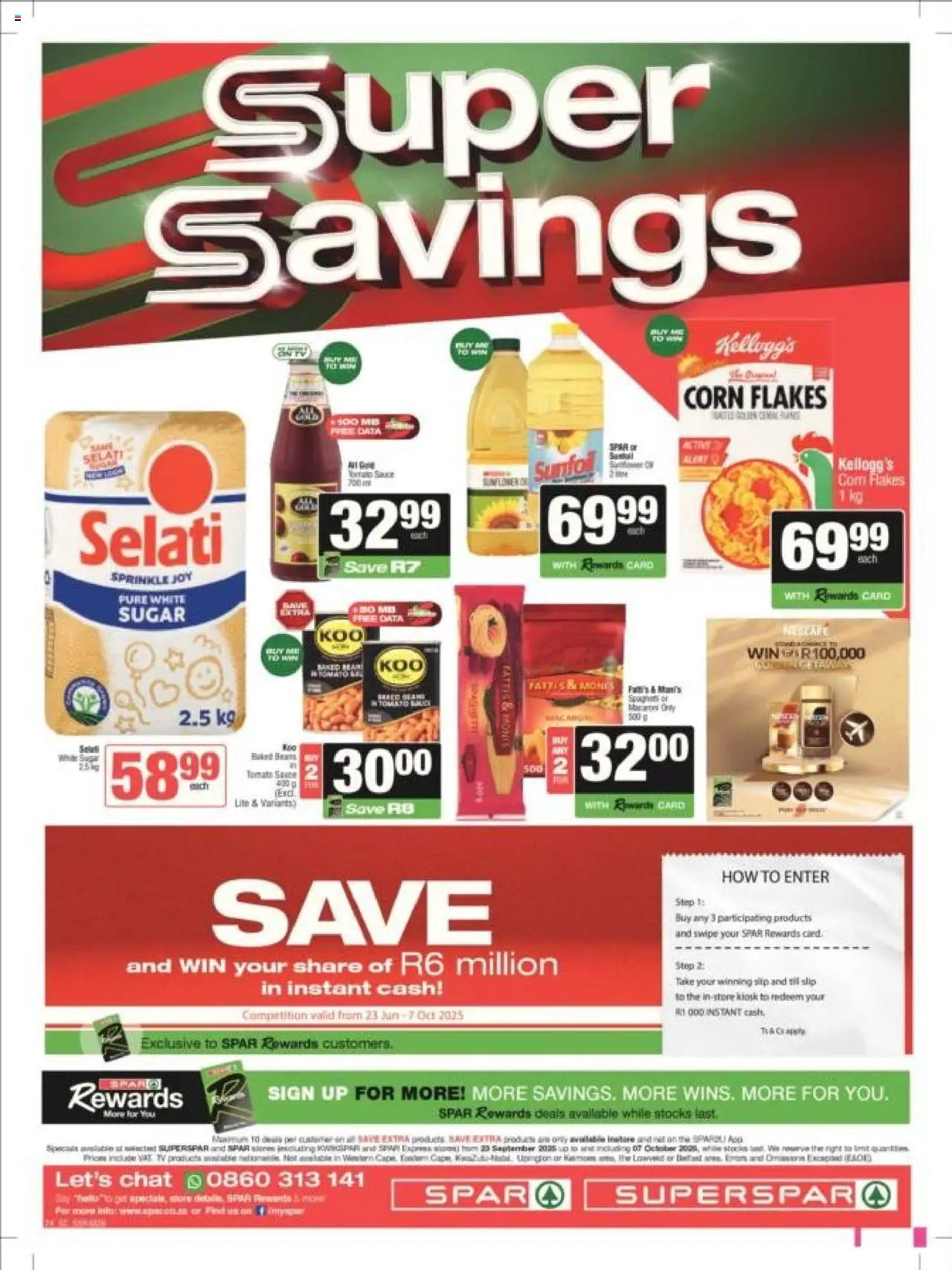 New Spar catalogue – valid from 23.09.2025 | Page: 19 | Products: Beans, Flakes, Sauce, Sugar