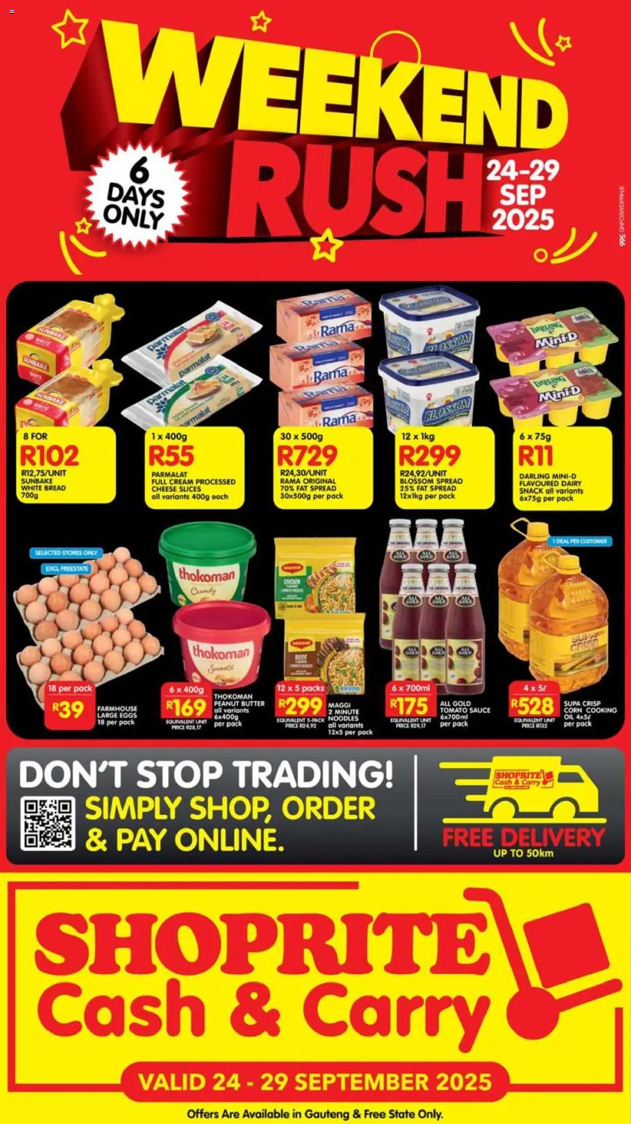 Shoprite Gauteng – Cash & Carry Weekend Rush (24/09/2025 – 29/09/2025) → Online Catalogue