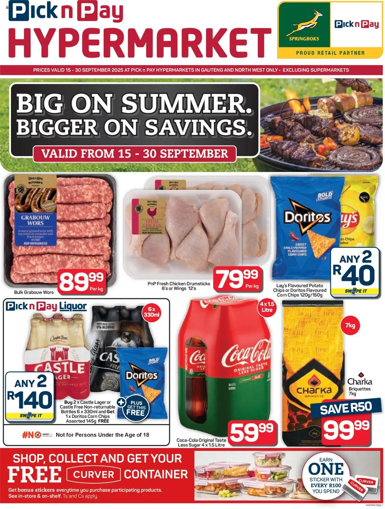 New Pick n Pay catalogue – valid from 15.09.2025 | Page: 1 | Products: Corn, Chicken, Sugar, Pepper