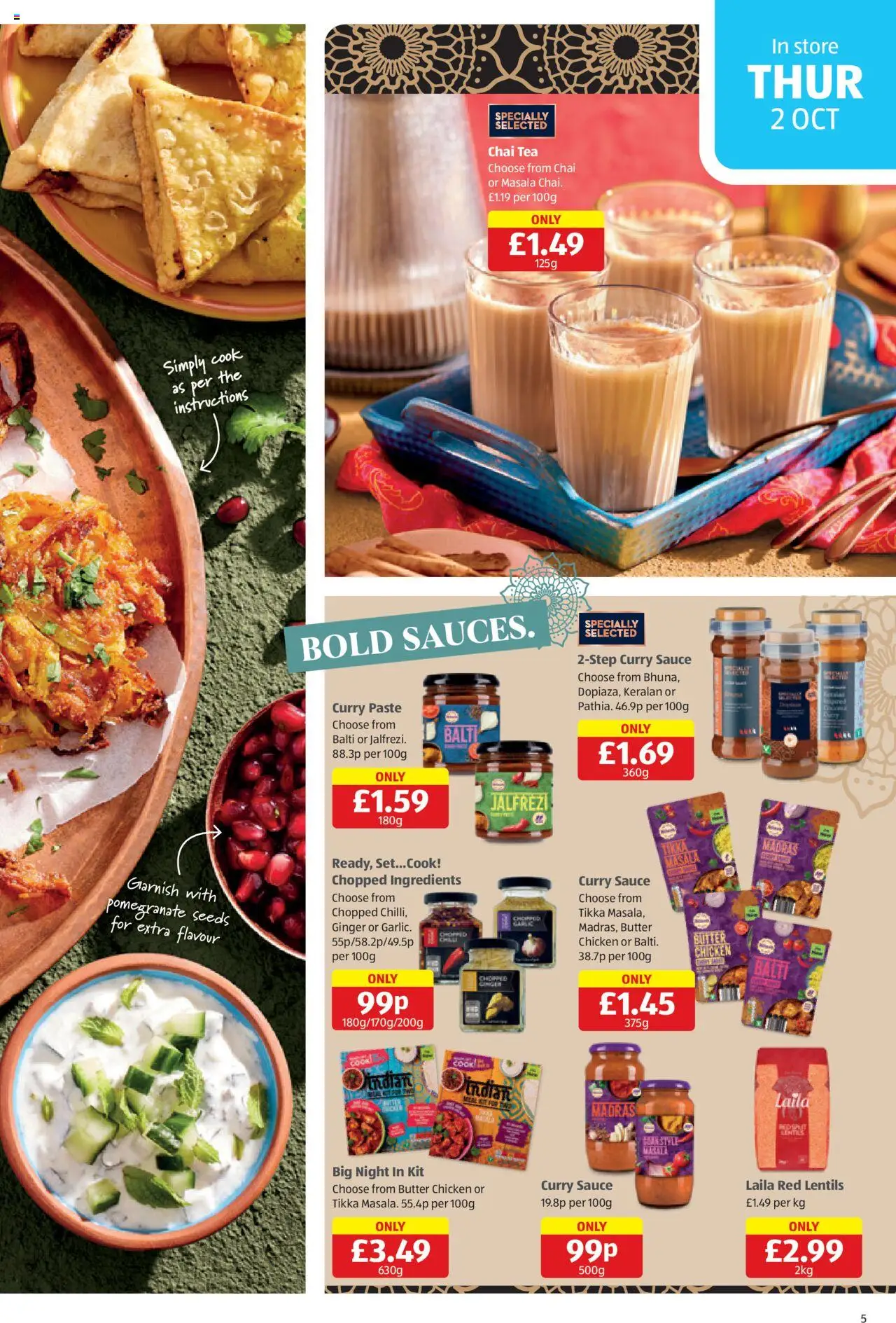  | Page: 5 | Products: Sauce, Chicken, Tea, Curry paste