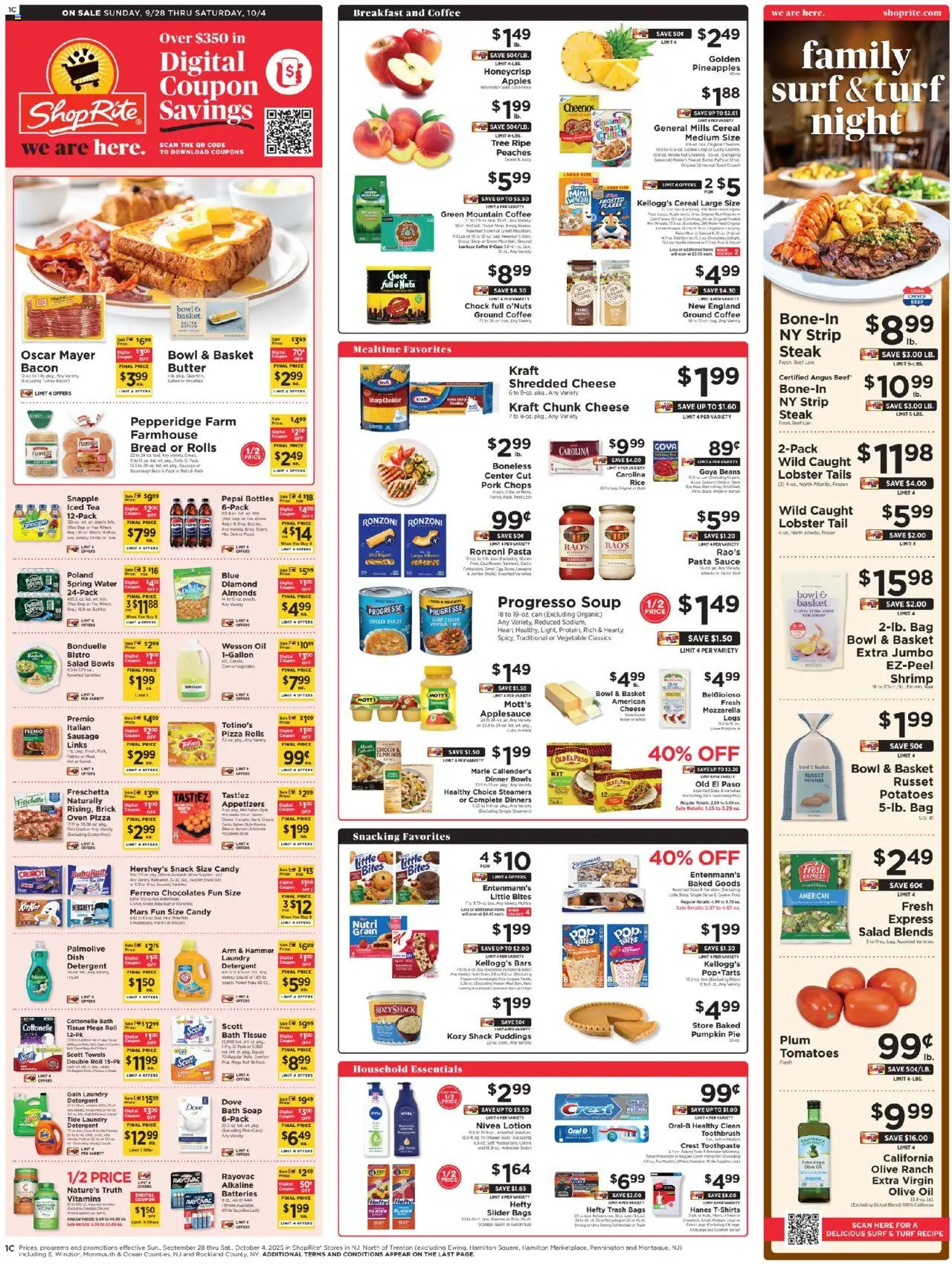 ShopRite Weekly Ad - valid from 28.09.2025 | Page: 2 | Products: Basket, Bread, Garlic, Bag