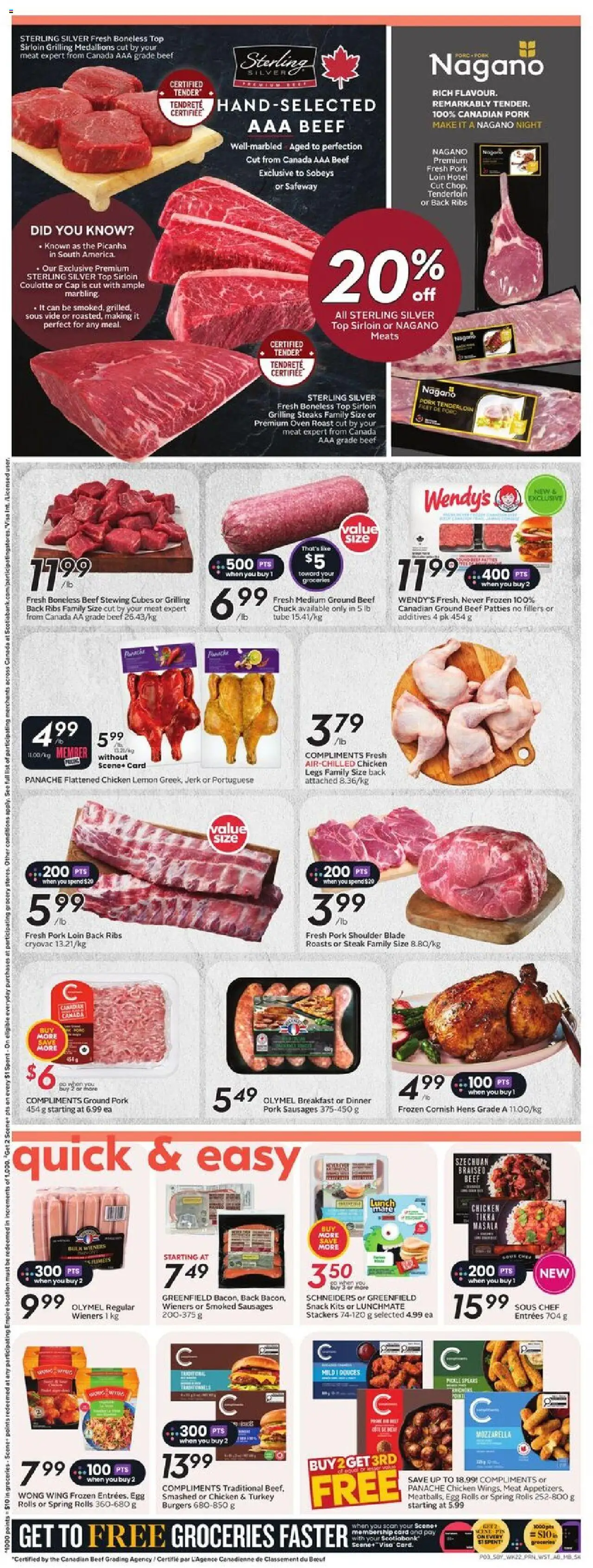 Sobeys flyer valid from 25.09.2025 | Page: 7 | Products: Cap, Turkey, Chicken, Pork