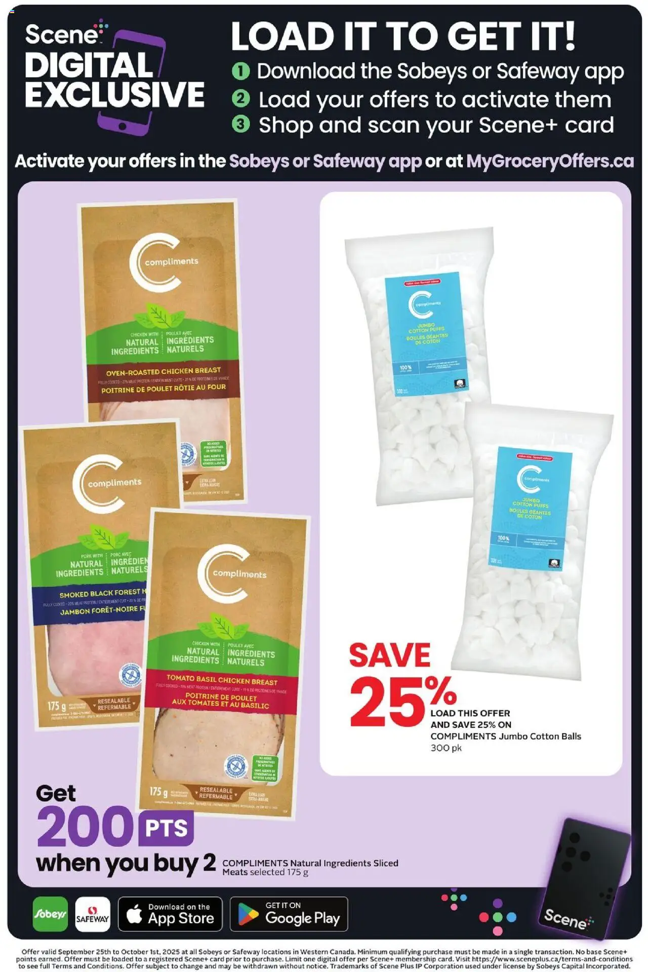 Sobeys flyer valid from 25.09.2025 | Page: 14 | Products: Chicken, Pork
