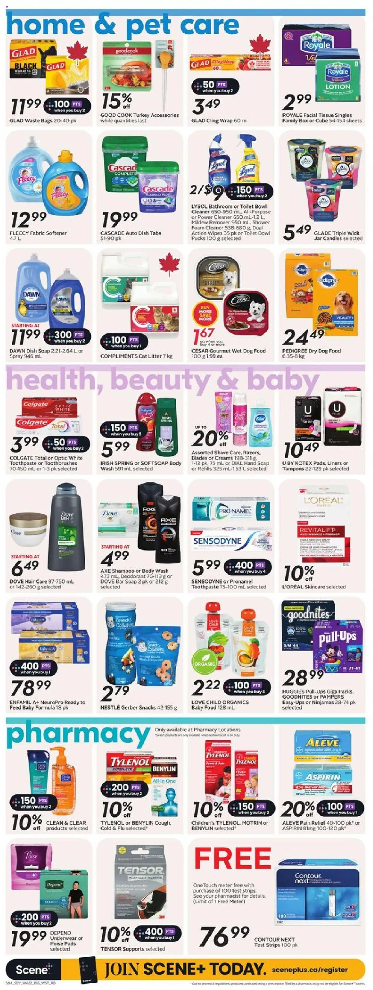 Sobeys flyer valid from 25.09.2025 | Page: 13 | Products: Shampoo, Deodorant, Toothpaste, Box