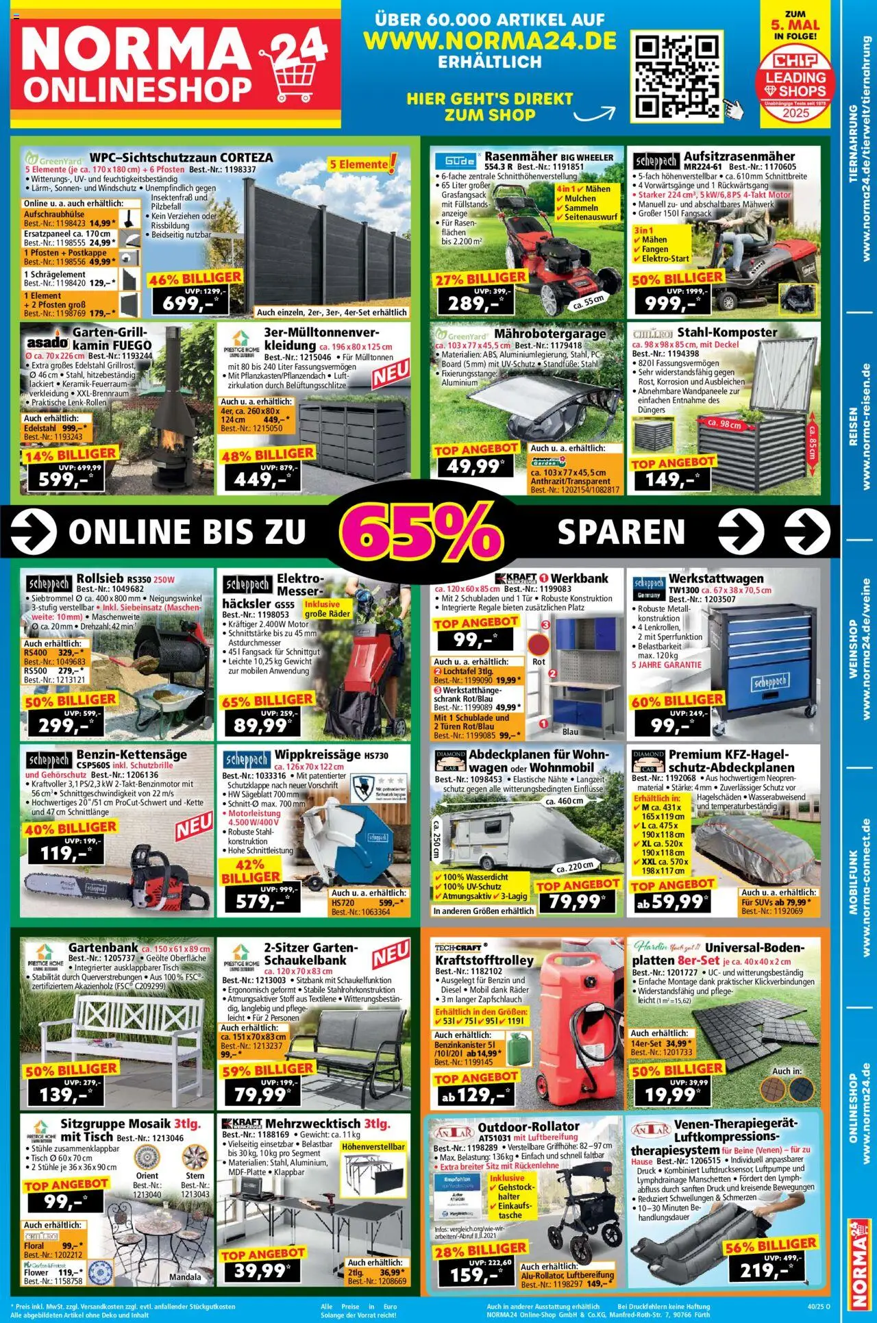 Norma Onlineshop – gültig ab 29.09.2025 | Seite: 1 | Produkte: Top, Gewicht, Tisch, Schrank