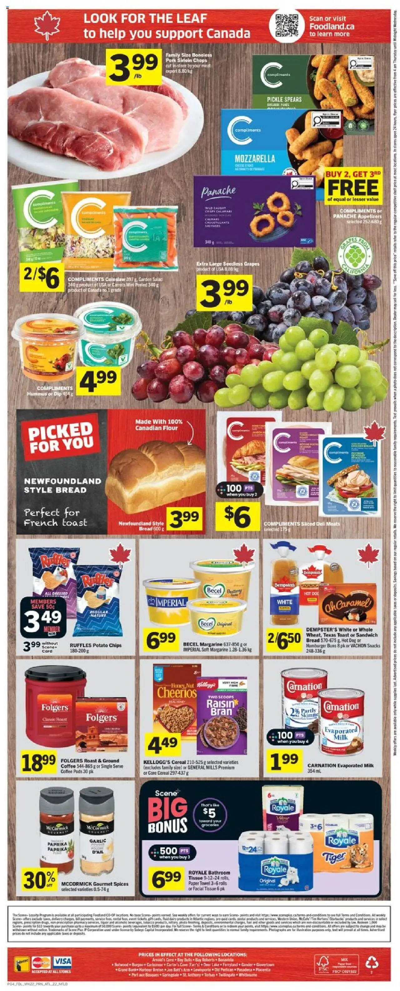 Foodland flyer valid from 25.09.2025 | Page: 2 | Products: Chips, Salad, Coffee, Pork