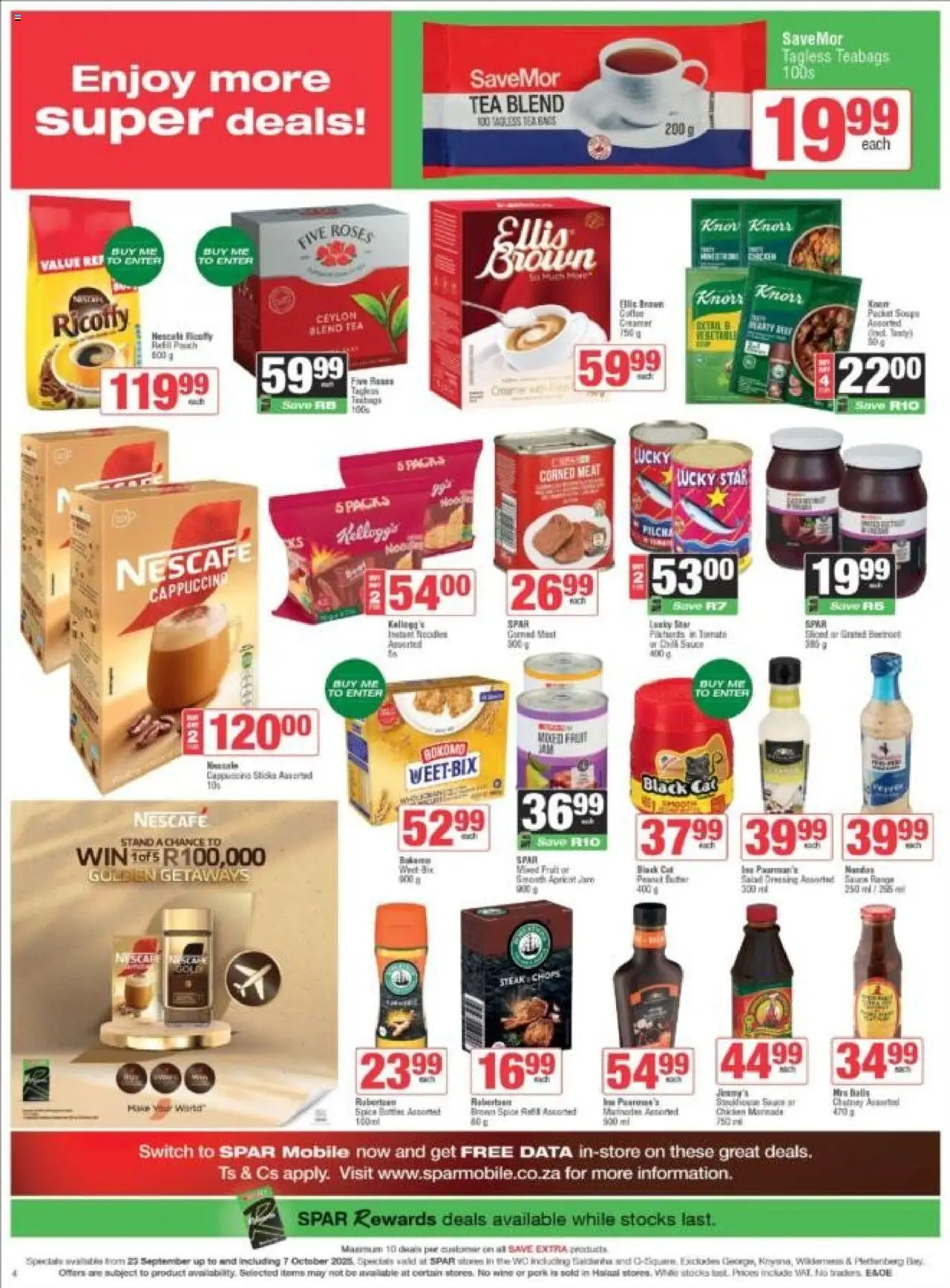 New Spar catalogue – valid from 23.09.2025 | Page: 4 | Products: Corned meat, Data, Salad dressing, Sauce